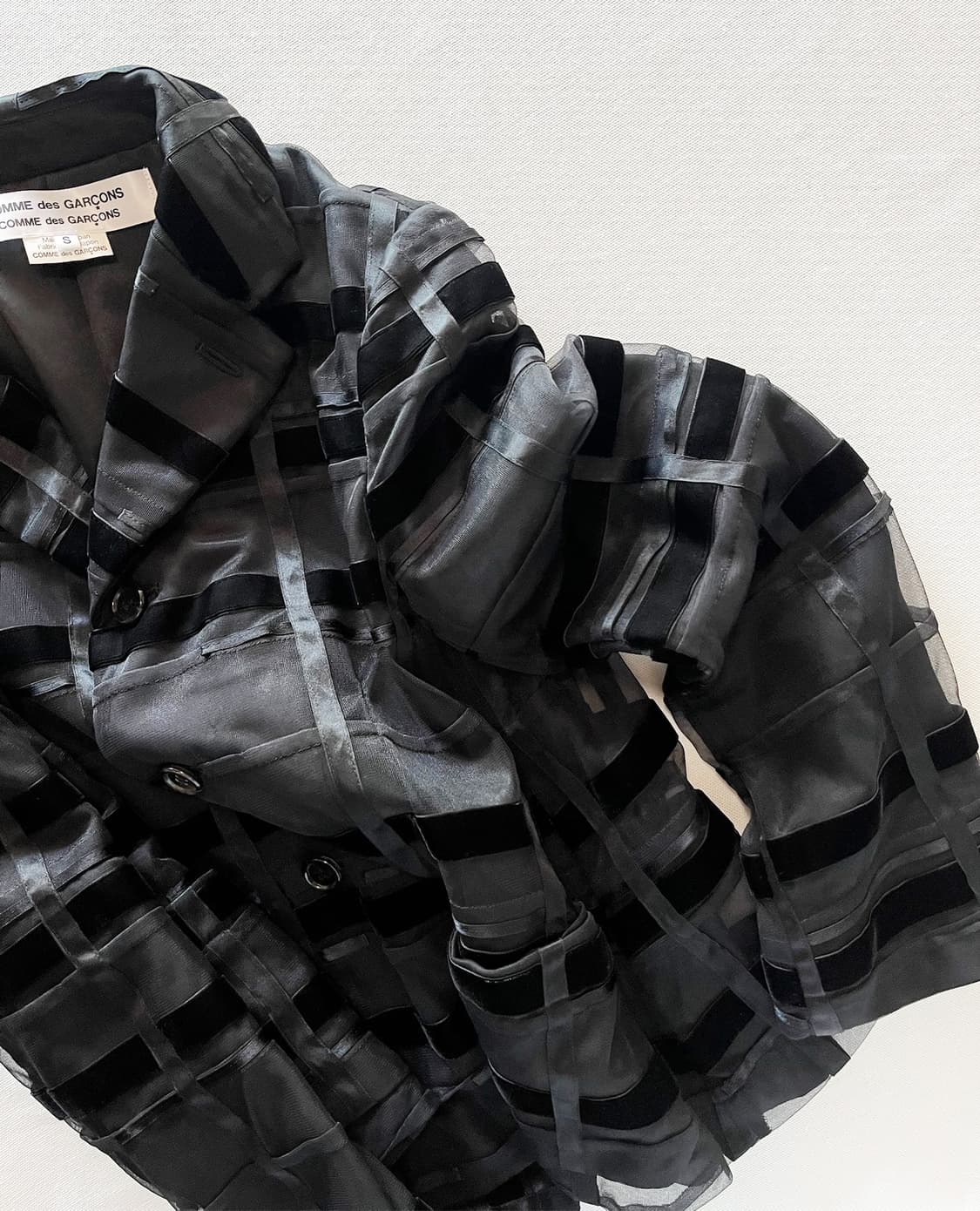 COMME DES GARCONS striped velvet jacket 상품이미지8