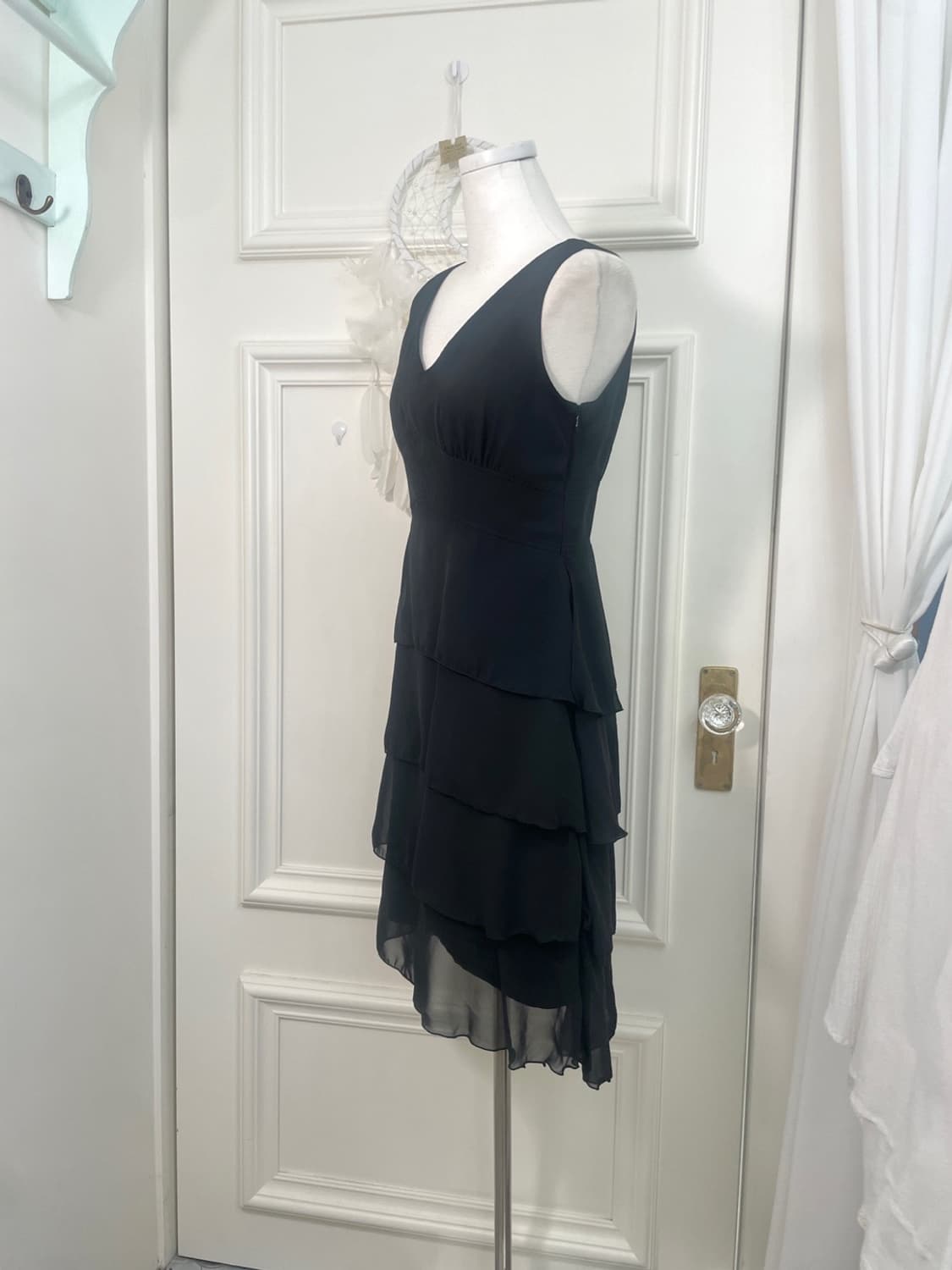 black ruffle shirring princess opc 상품이미지2
