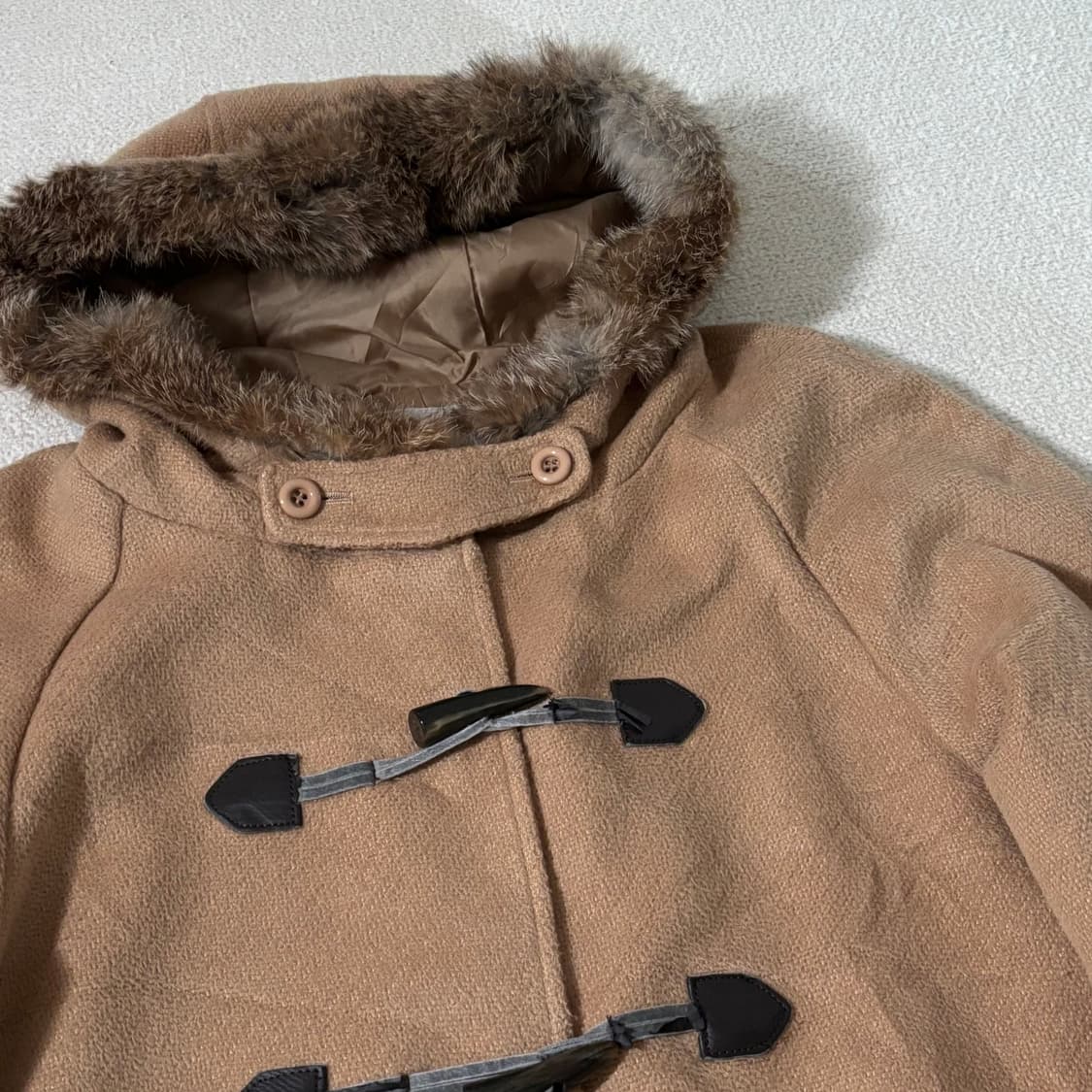 일본빈티지 모리걸 모리룩 브라운 숏 떡코 떡볶이코트 상품이미지2