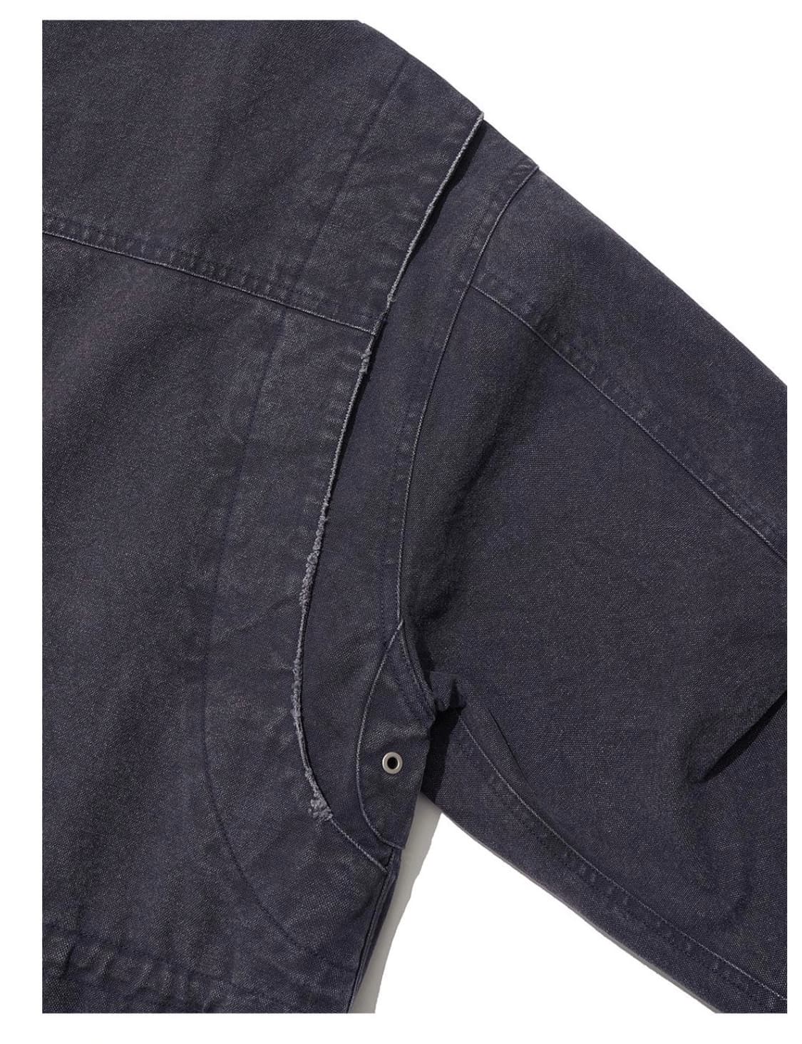 파르티멘토 우먼 워시드 데미지 코어 코트 차콜  상품이미지8