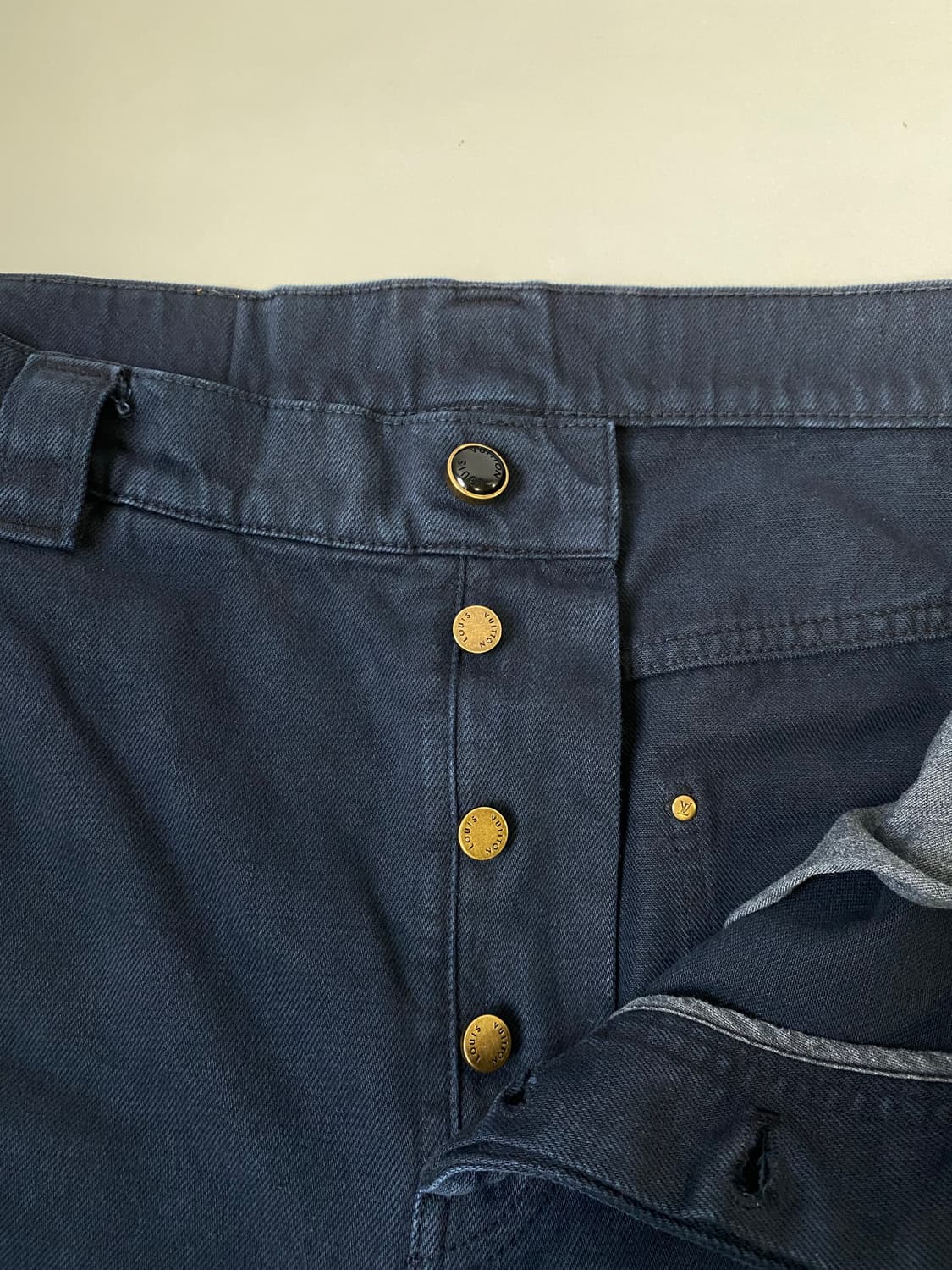 [32] 루이비통 가먼트 다이드 데님 카펜터 팬츠 바지 다크 네이비 상품이미지5