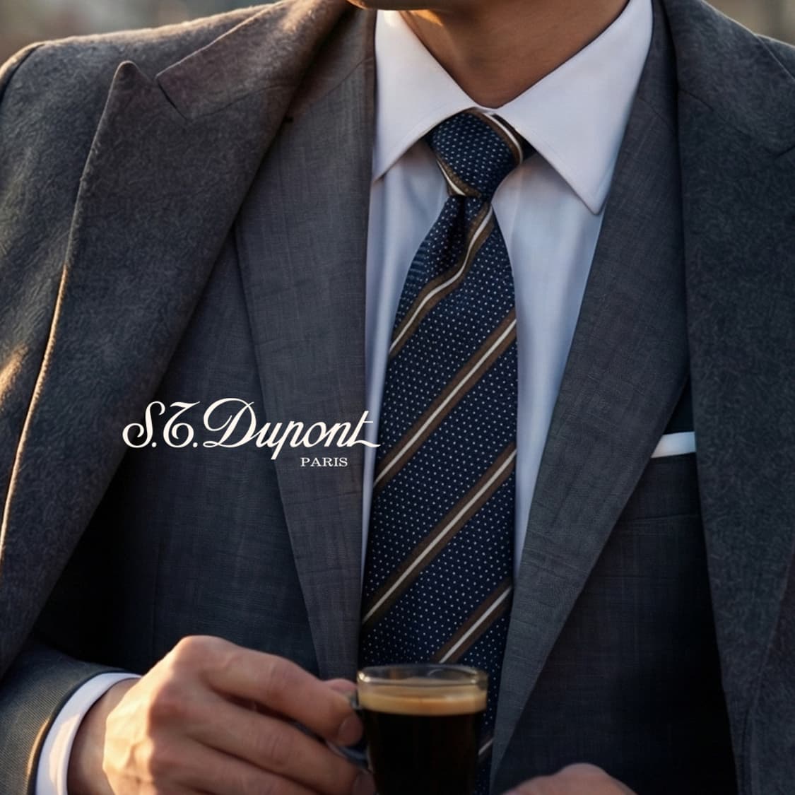 듀퐁 실크 네이비 스트라이프 넥타이 8.5cm A+등급 K1575
 상품이미지1