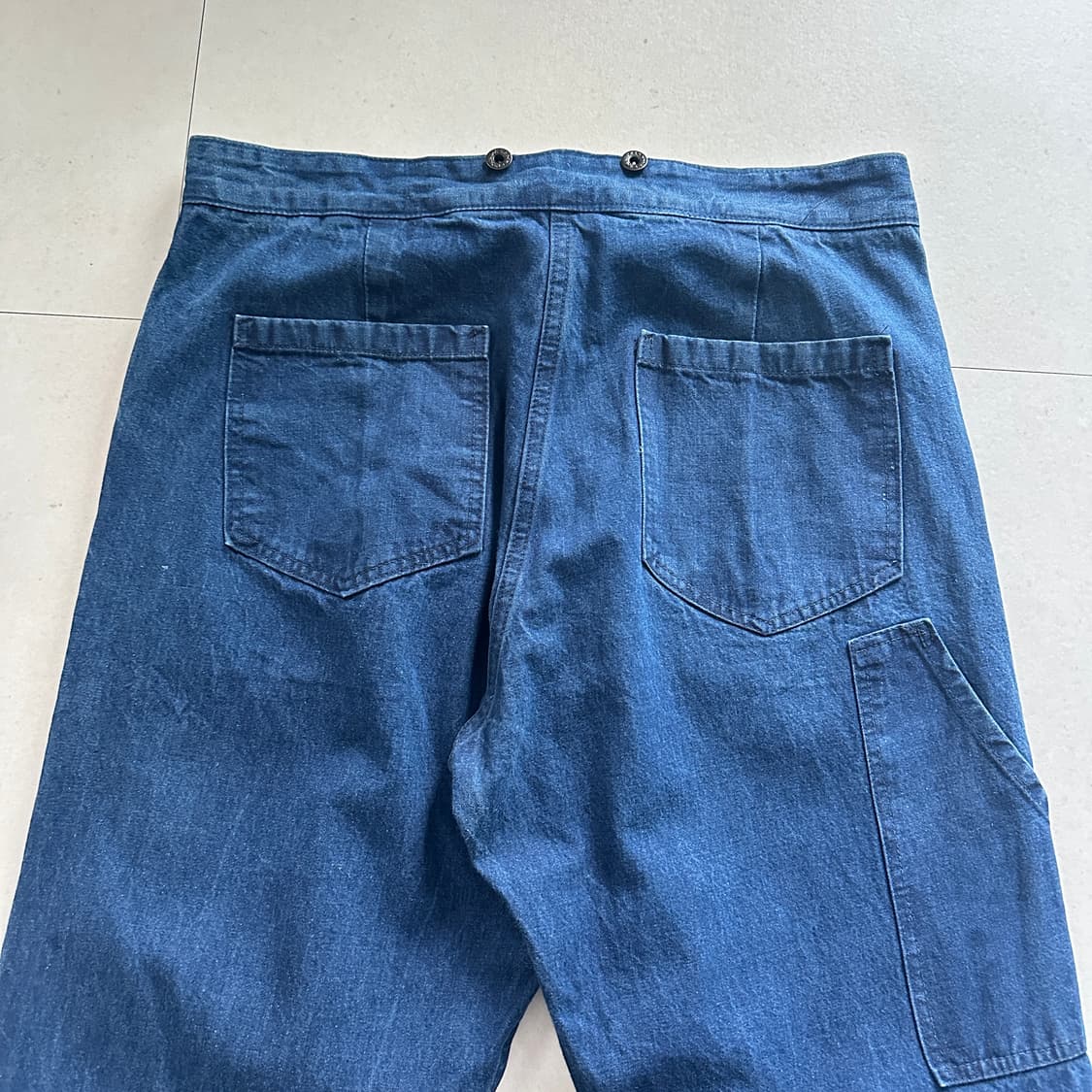 미 해군 USN 데님 복각 더블락 데님 워크 팬츠 월계수 버튼  상품이미지6