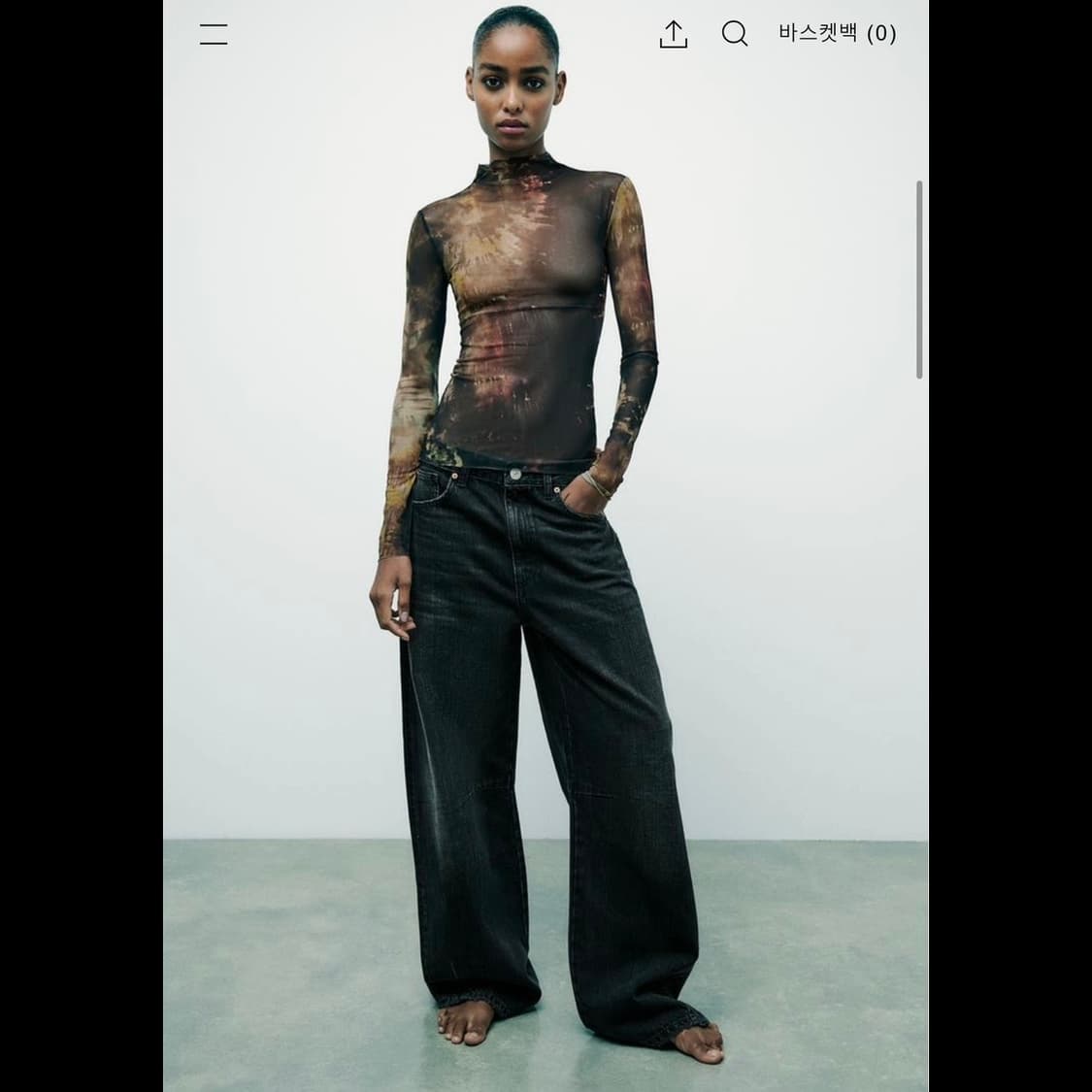 zara 자라 하이넥 튤 탑 (새상품) 상품이미지7