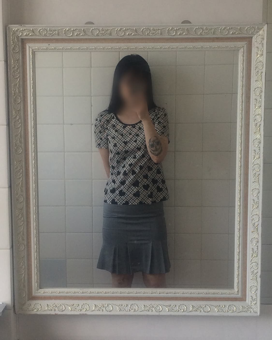 Daks heart check pattern t shirt 상품이미지5