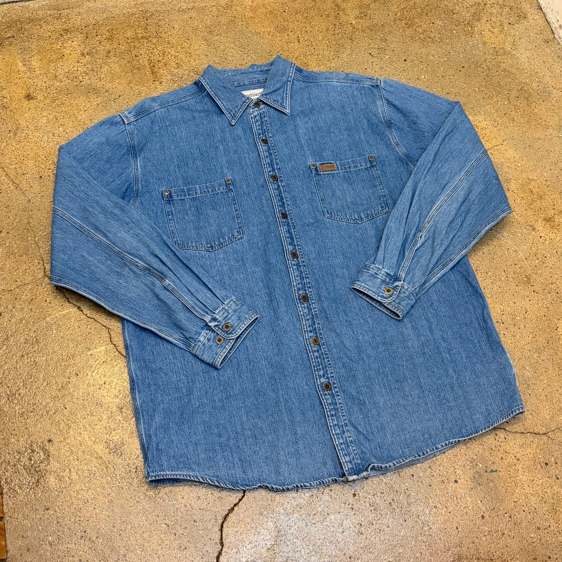 00s 미국 빈티지 칼하트 워크 청남방 데님셔츠 청셔츠 상품이미지2