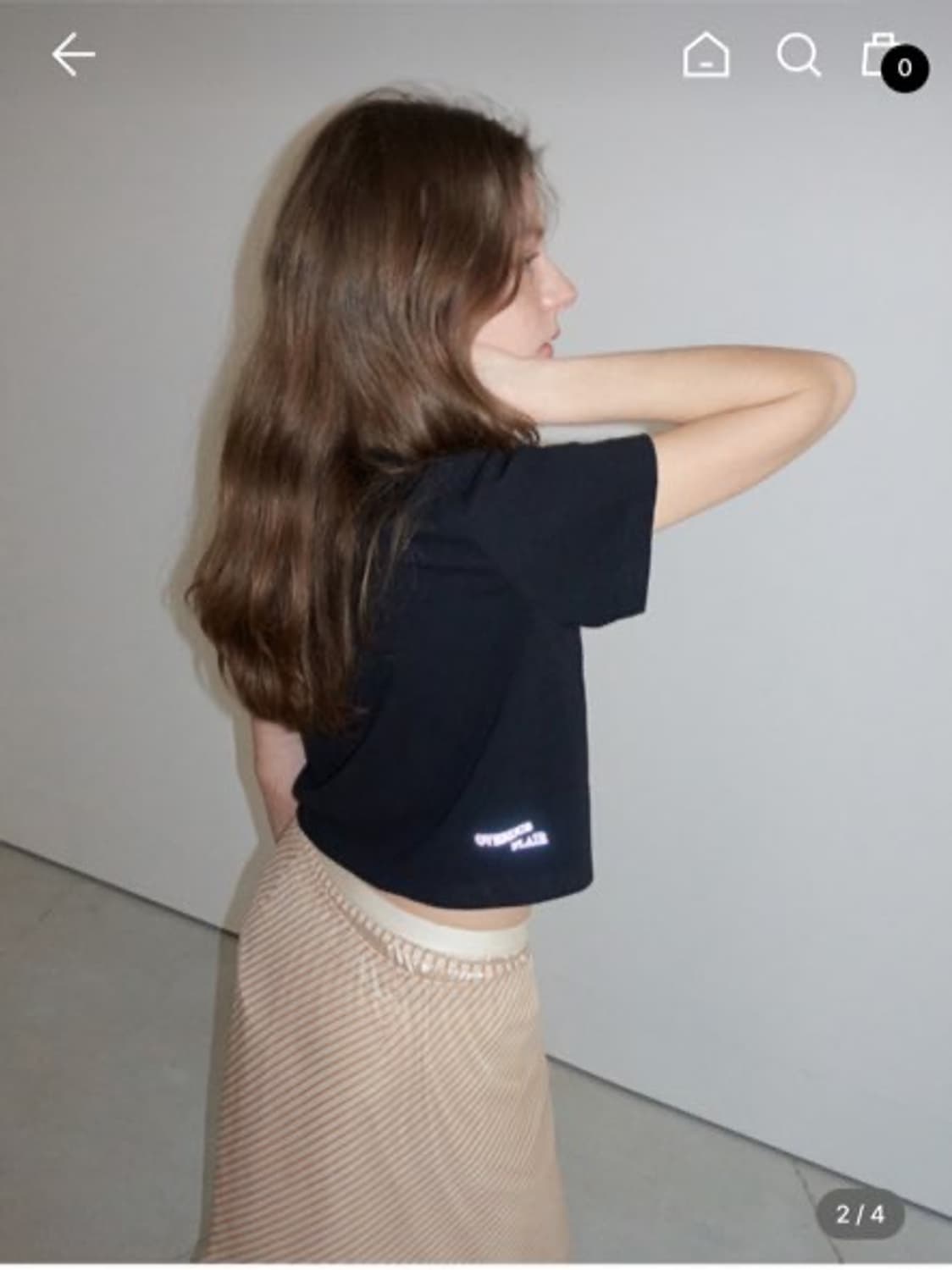오버듀플레어 코지 코튼 티셔츠COZY COTTON T-SHIRTBLACK 상품이미지4