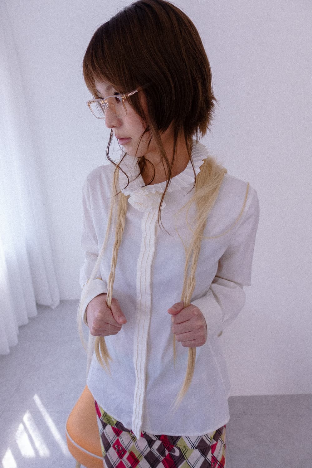 Armani Collezioni rose bud pleats shirts 상품이미지2
