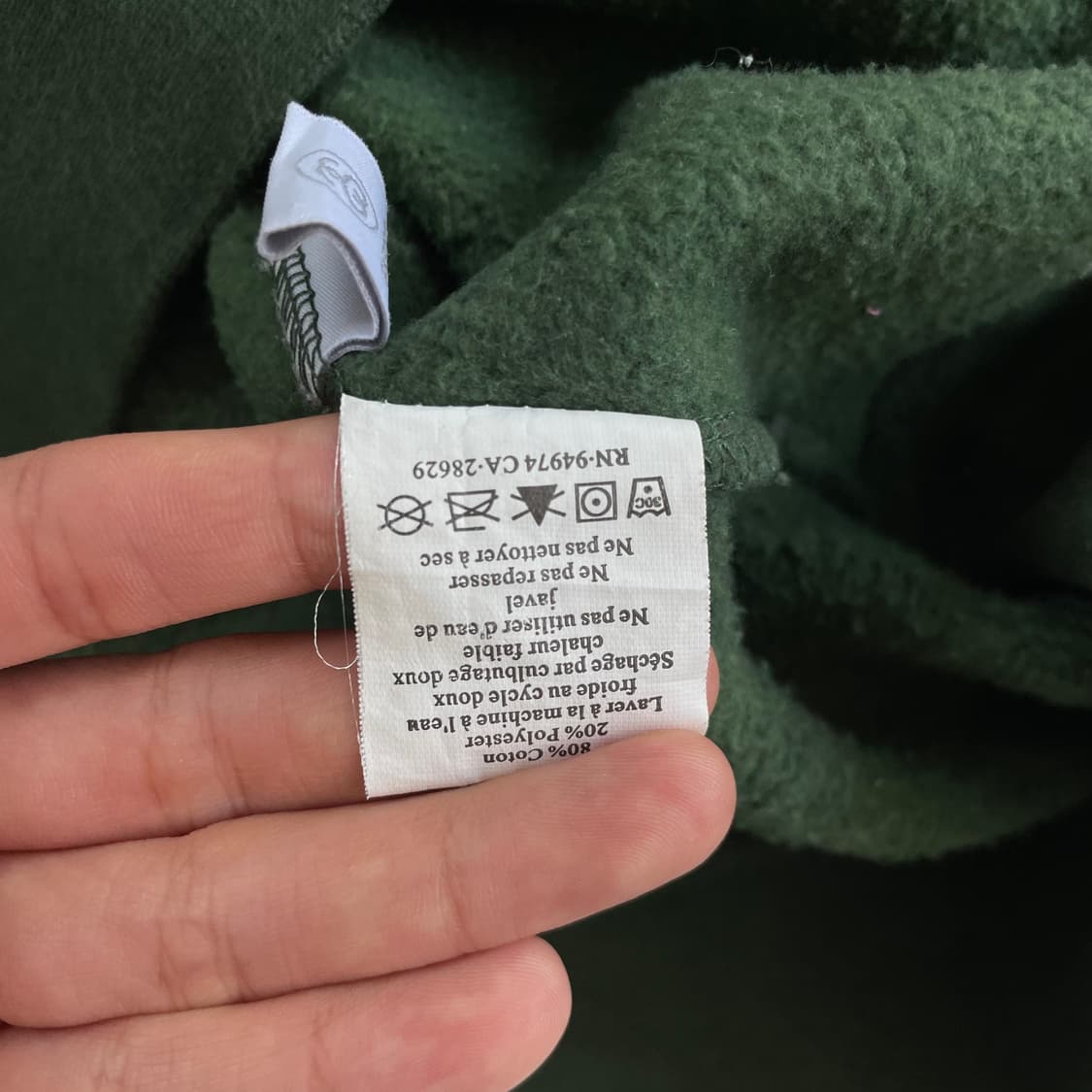 Stussy  스투시 00,s u.s.a 자수 그린 후드티 상품이미지4