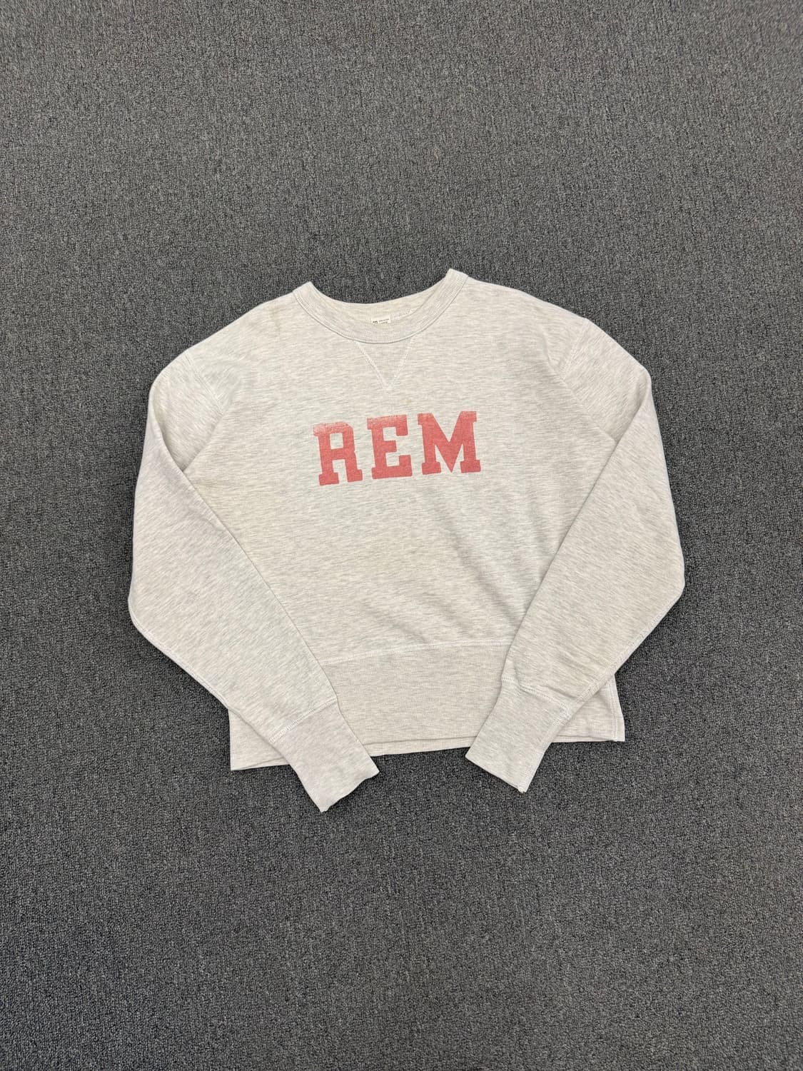 L)레미니센스 빈티지 REM프린팅 그레이 스웻셔츠 상품이미지2