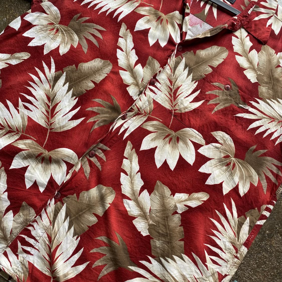 빈티지 레드 하와이안 반팔 셔츠 상품이미지3