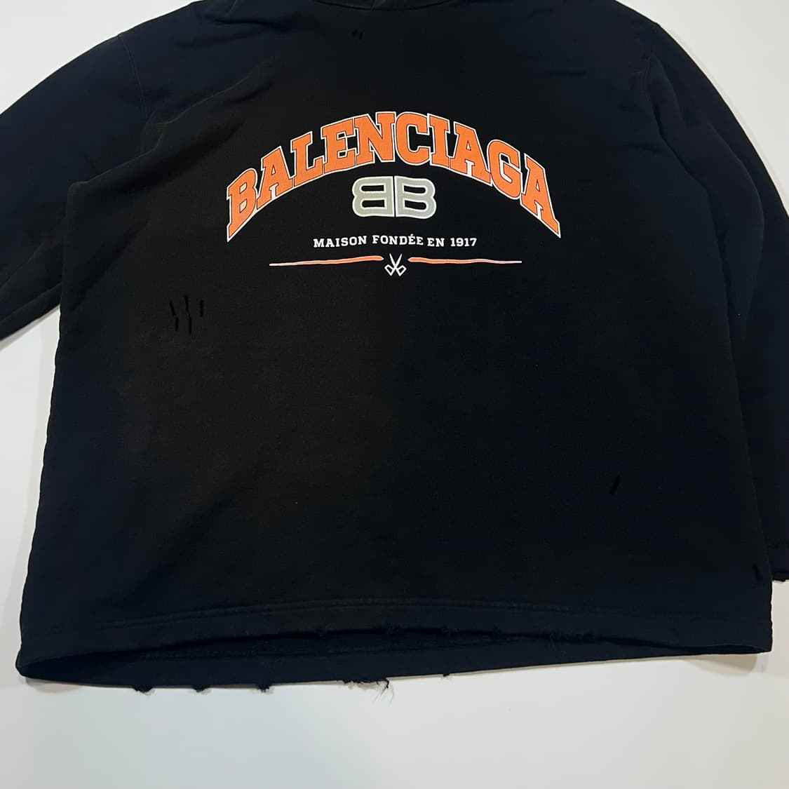 발렌시아가 메종 BB로고 빈티지 커스텀 후드티 상품이미지4