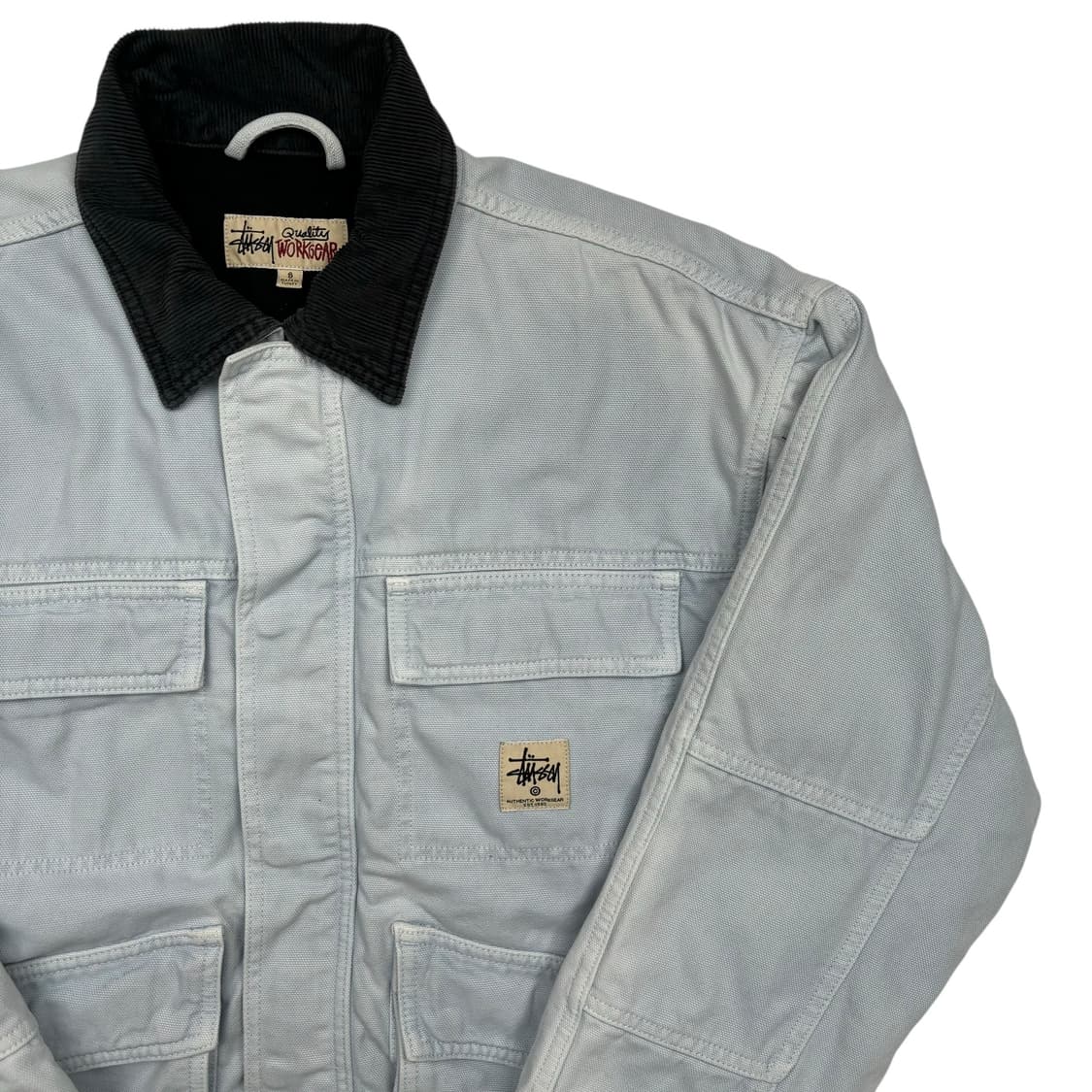 스투시 위시드 캔버스 샵 라이트 블루 자켓 S 상품이미지2