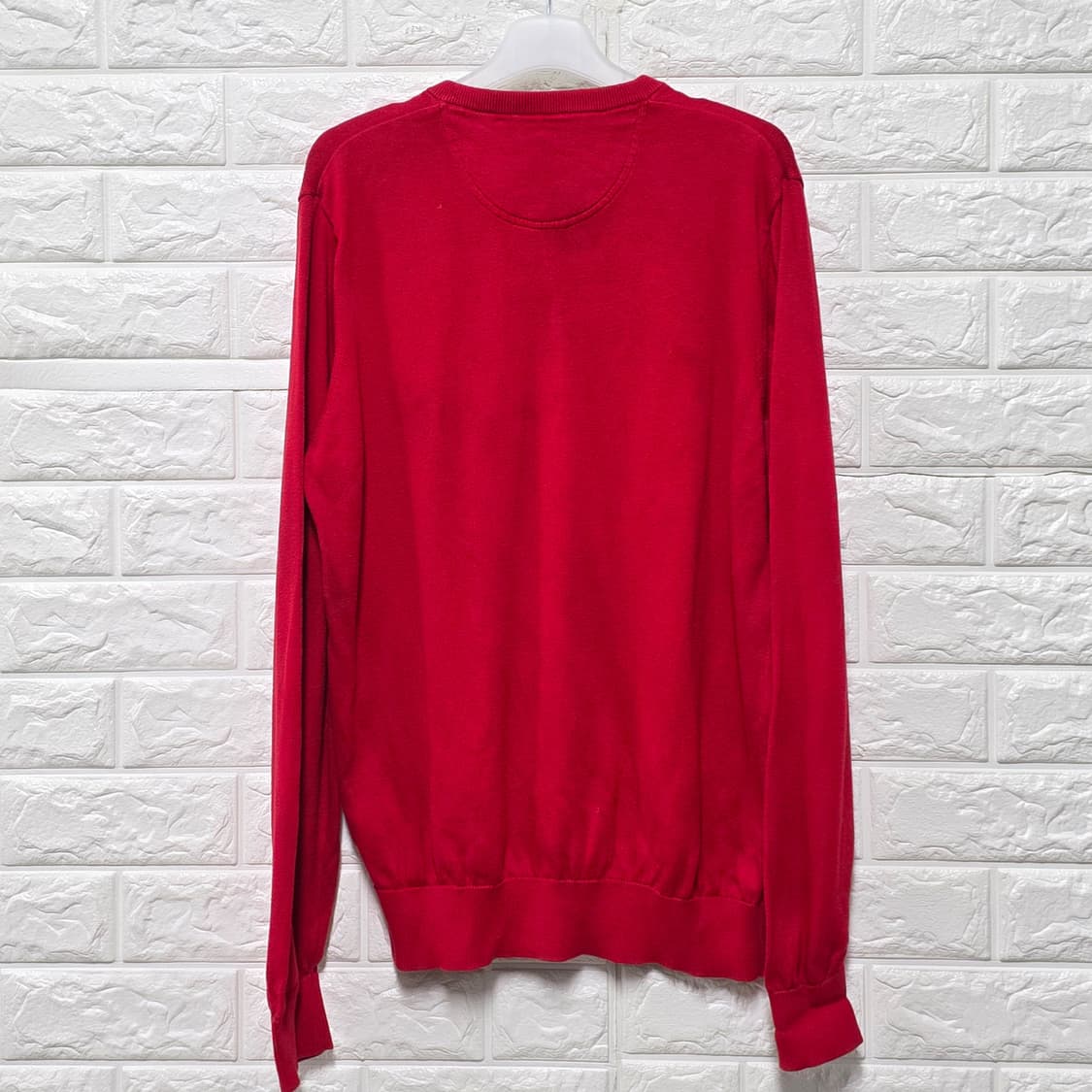 택포// 라코스테 빨간색 브이넥 니트 US M 상품이미지4