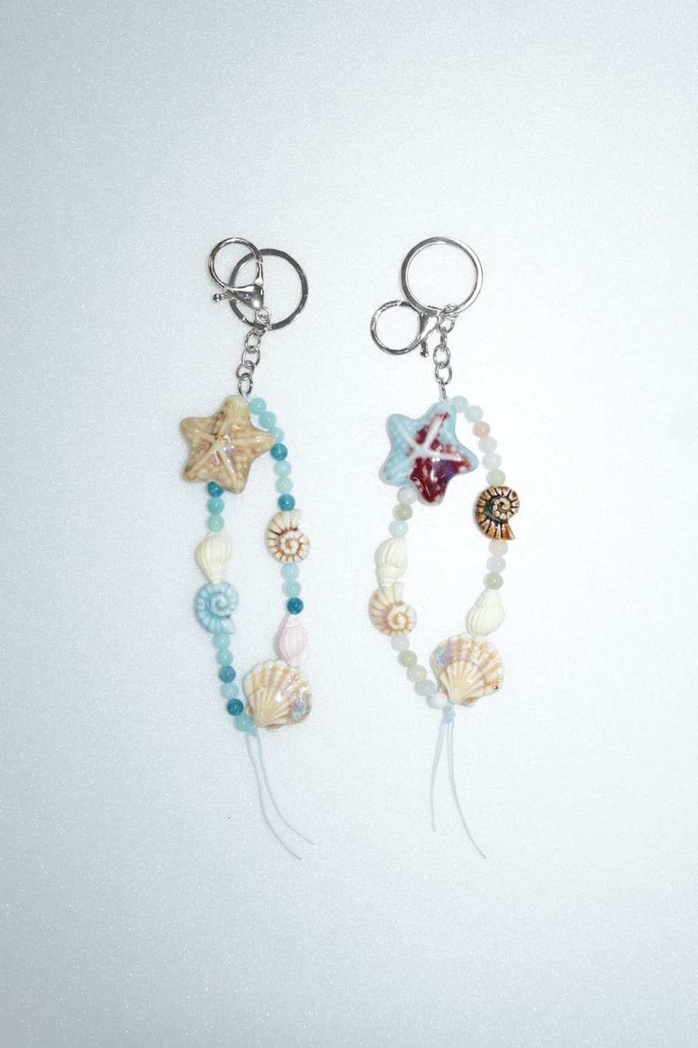 조개 도자 키링(Shell Ceramic Key Ring) /그린스카이/ 상품이미지1