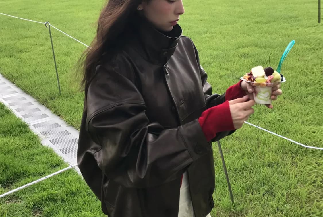 웬즈데이오아시스 투웨이 비건 레더자켓 상품이미지1