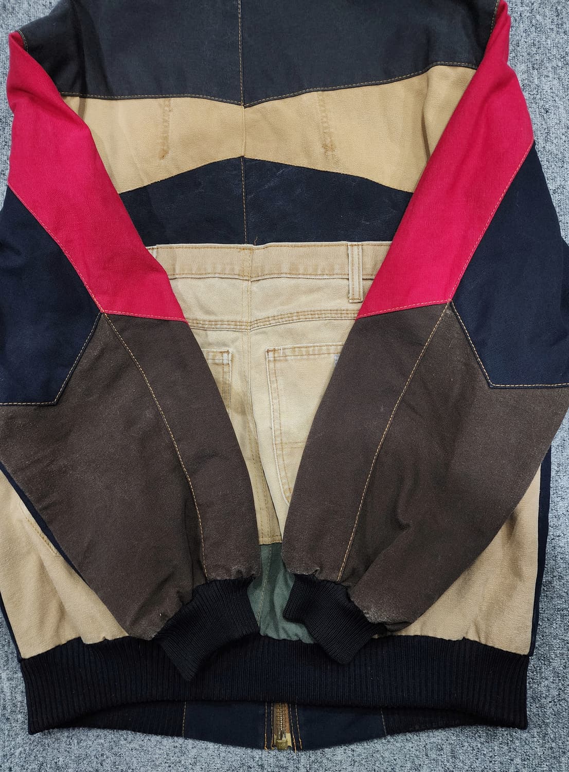 칼하트 리메이크 패치 멀티컬러 워크 자켓 후드자켓 상품이미지7