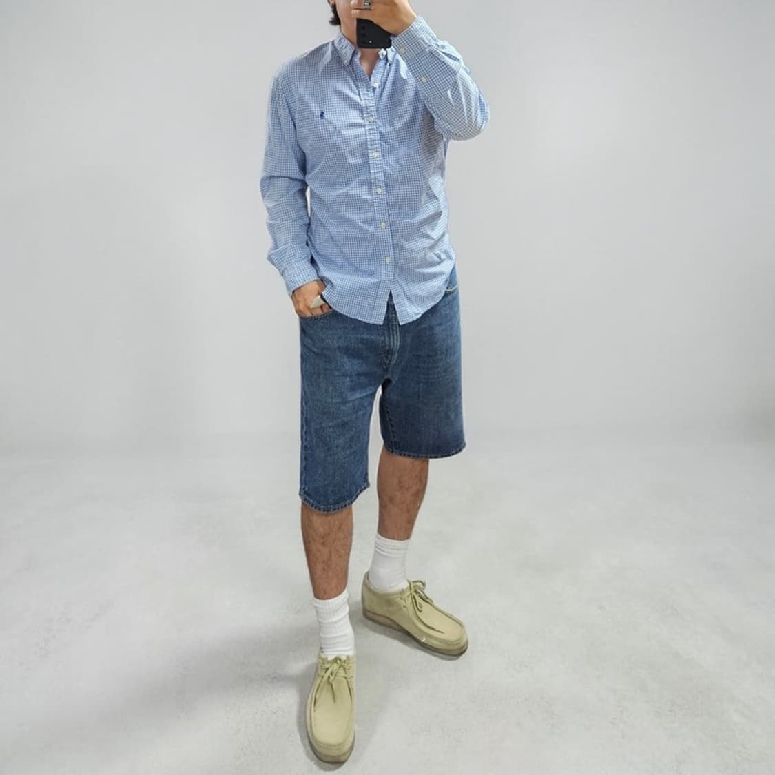 폴로 랄프로렌 큐알 체크 셔츠 M0394 상품이미지2