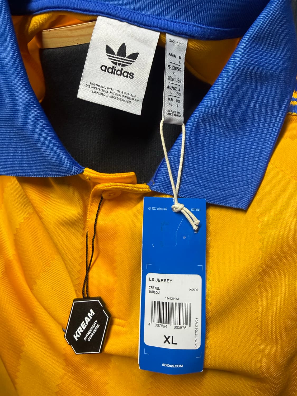 [XL] 새상품 아디다스 롱슬리브 져지 옐로우 상품이미지4