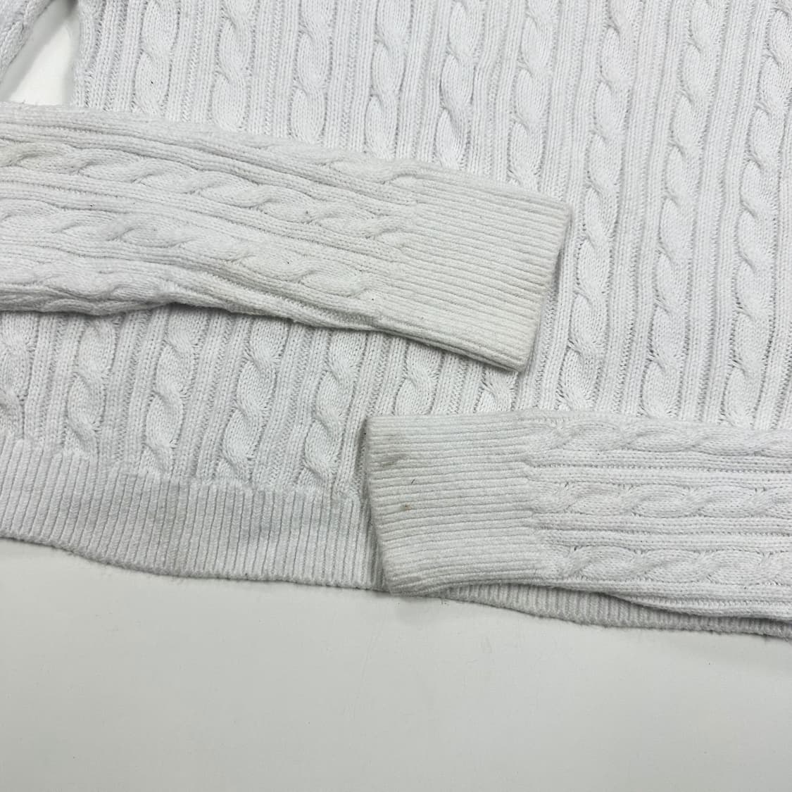 홀리스터 시그니처 로고 화이트 케이블 니트 (XS 여성추천) 상품이미지4