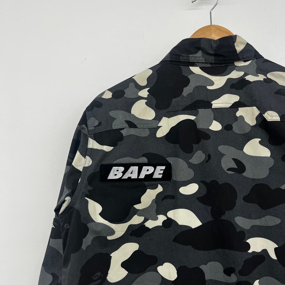 BAPE 베이프 블랙 카모 셔츠 남L 상품이미지5