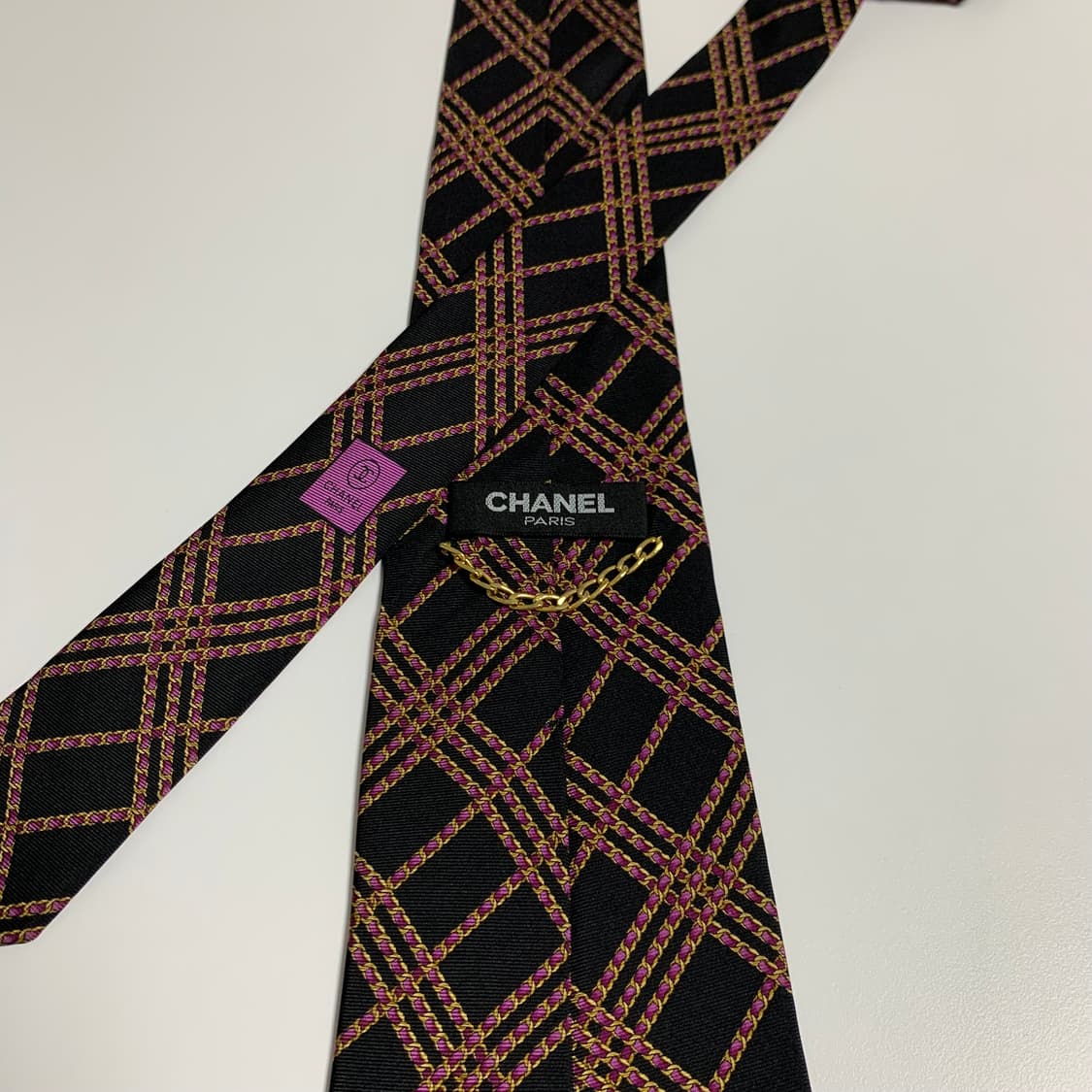 샤넬(CHANEL) 블랙 명품 이태리 100실크 명품넥타이 최상급 상품이미지5