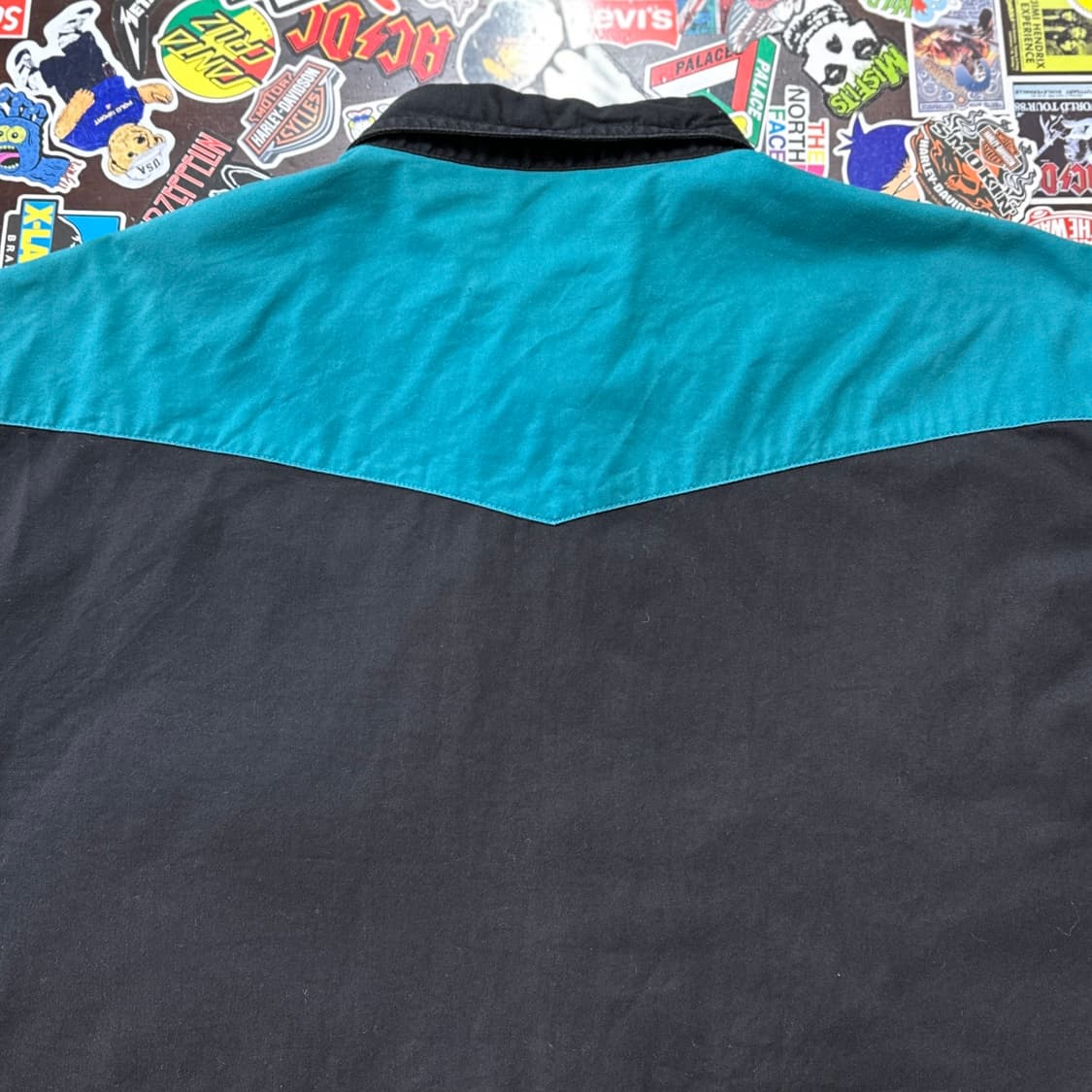 랭글러 라이트닝 컬러블록 웨스턴 셔츠 XL 상품이미지5