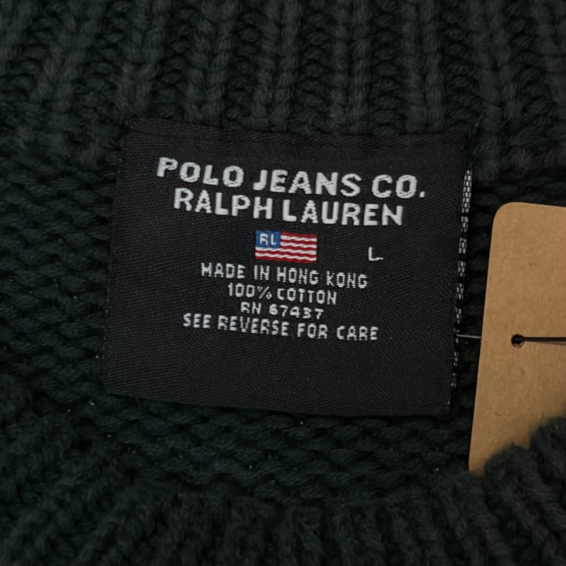 새상품급 90s USA 빈티지 폴로랄프로렌 폴로진 헤비코튼 니트 상품이미지5