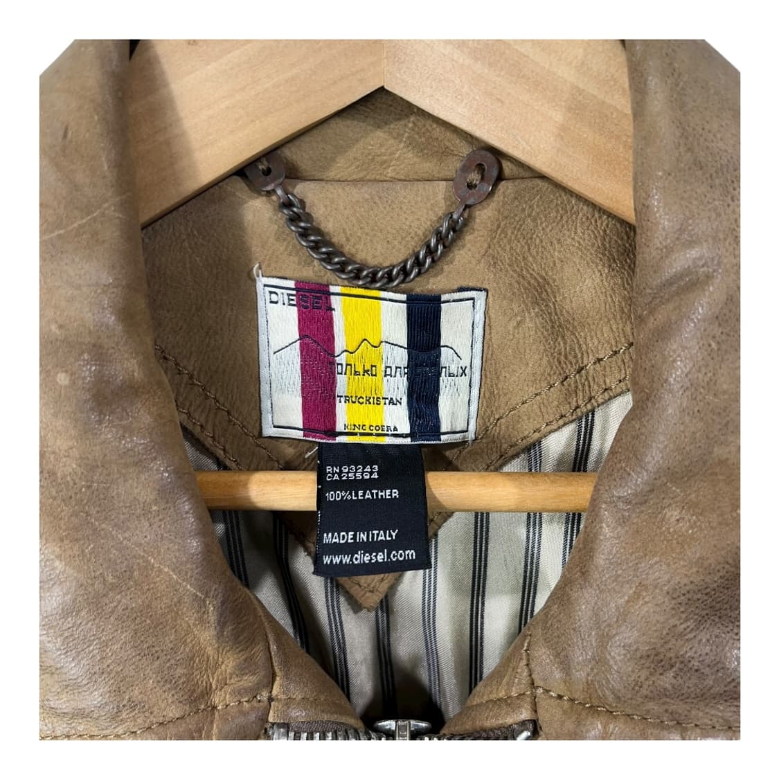 [Diesel] 디젤 프린지 웨스턴 레더자켓 상품이미지5
