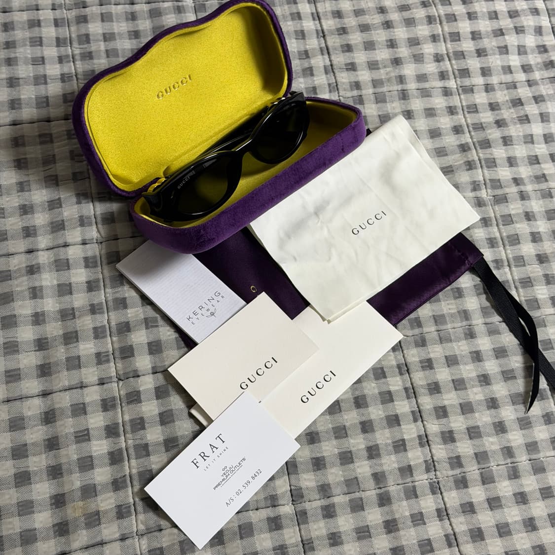 (OS) Gucci 구찌 오벌 선글라스 블랙 상품이미지2