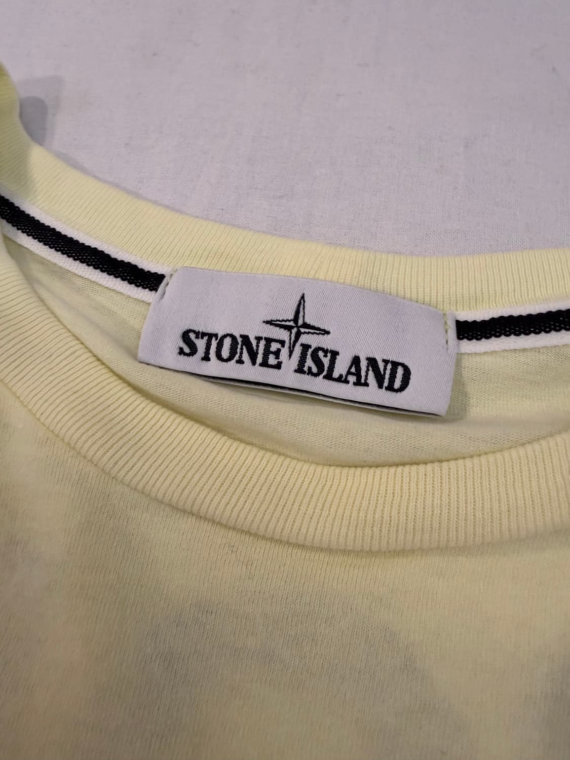 21ss 스톤아일랜드 빅로고 마블 쓰리 티셔츠 레몬 상품이미지4