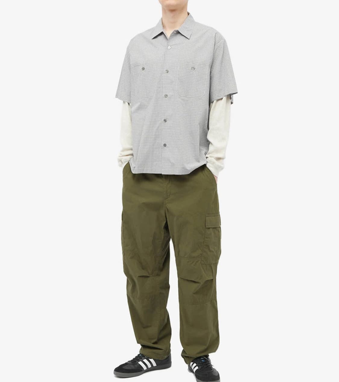 F-LAGSTUF-F - LAYERED CHECK SHIRT 상품이미지2