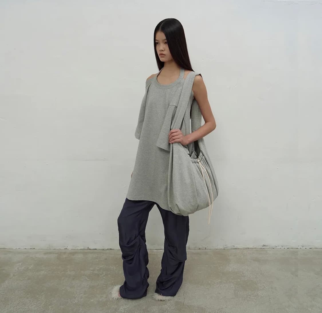 LCDC KNOT  DETAIL SHOULDER BAG GREY 상품이미지2