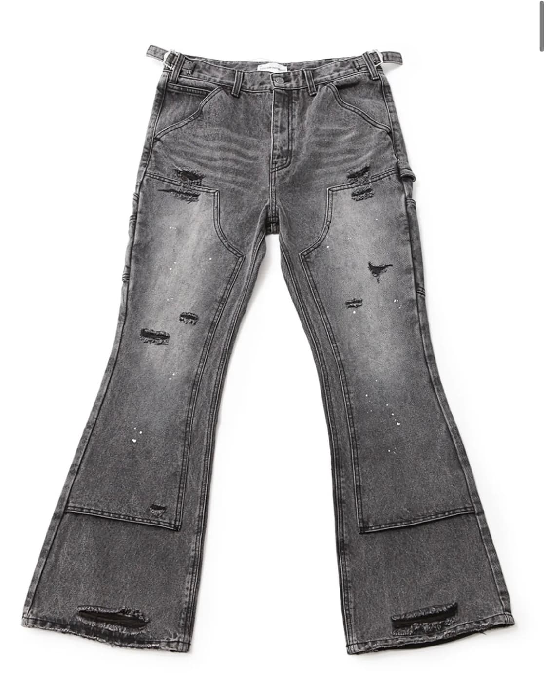 스키즘인듀싱 더블니 부츠컷 (플레어핏) 데님 gray L사이즈 상품이미지1