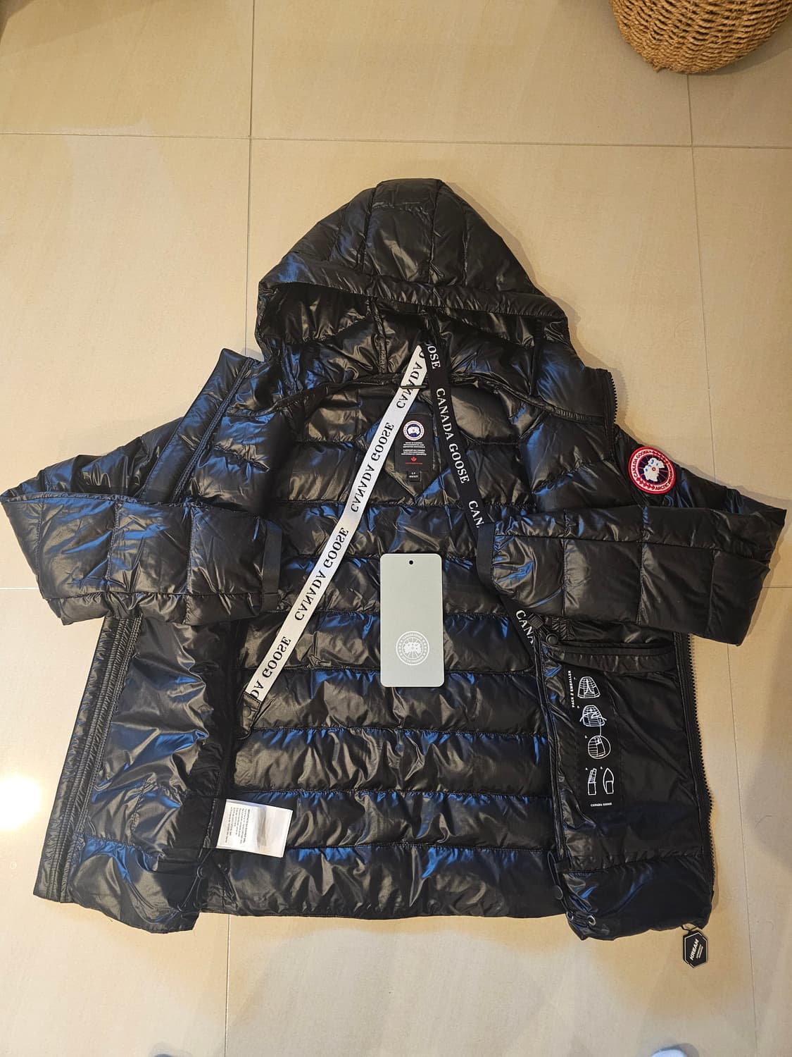 캐나다구스 크로프턴 다운 후디 블랙 s 경량패딩 상품이미지2