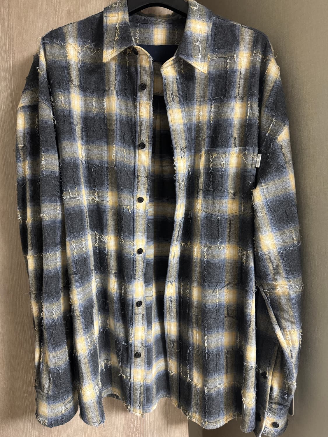 준지 25fw 그리드 옐로우 셔츠 50 상품이미지3