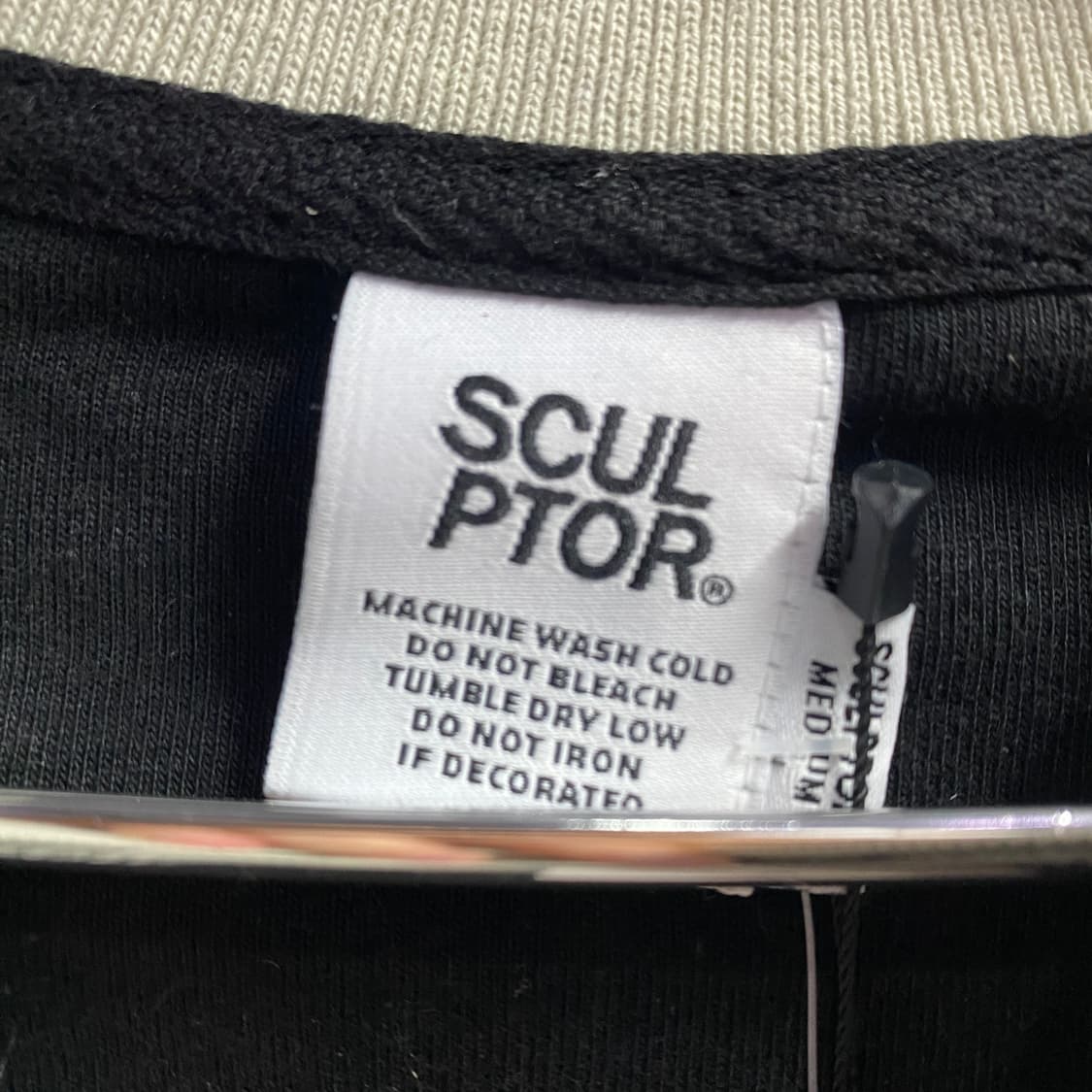 스컬프터 벨루어 싸커 벨벳 블랙 카라 맨투맨 B3823 상품이미지4