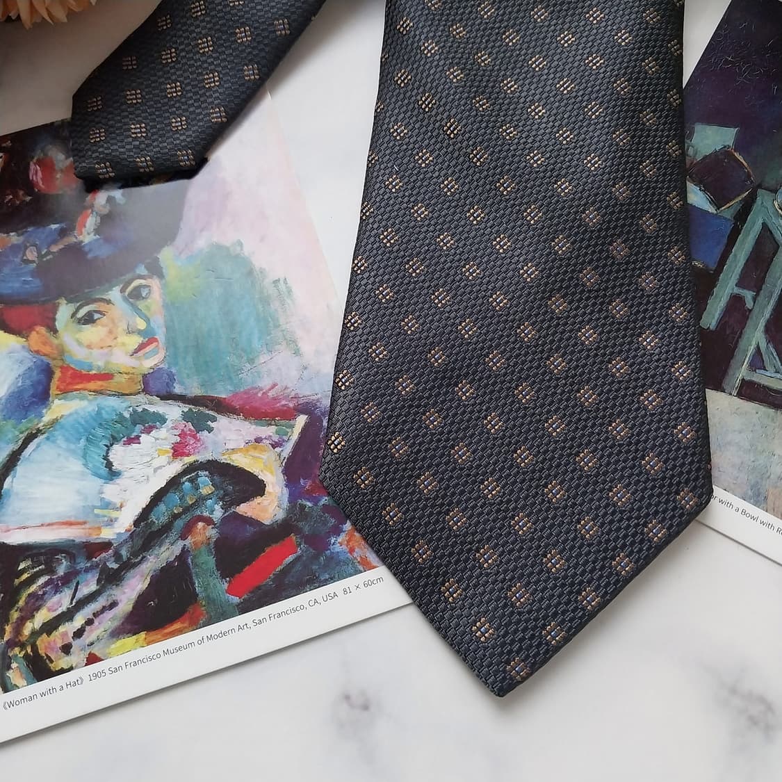 브룩스 브라더스 실크 그레이 자카드 넥타이 8.4cm A+등급 K1484 상품이미지5