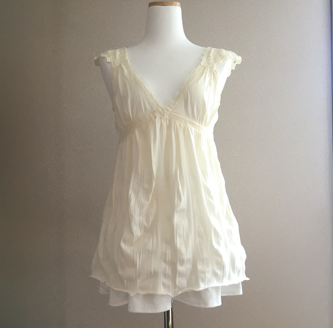 바닐라 플리츠 슬리브리스 상품이미지2