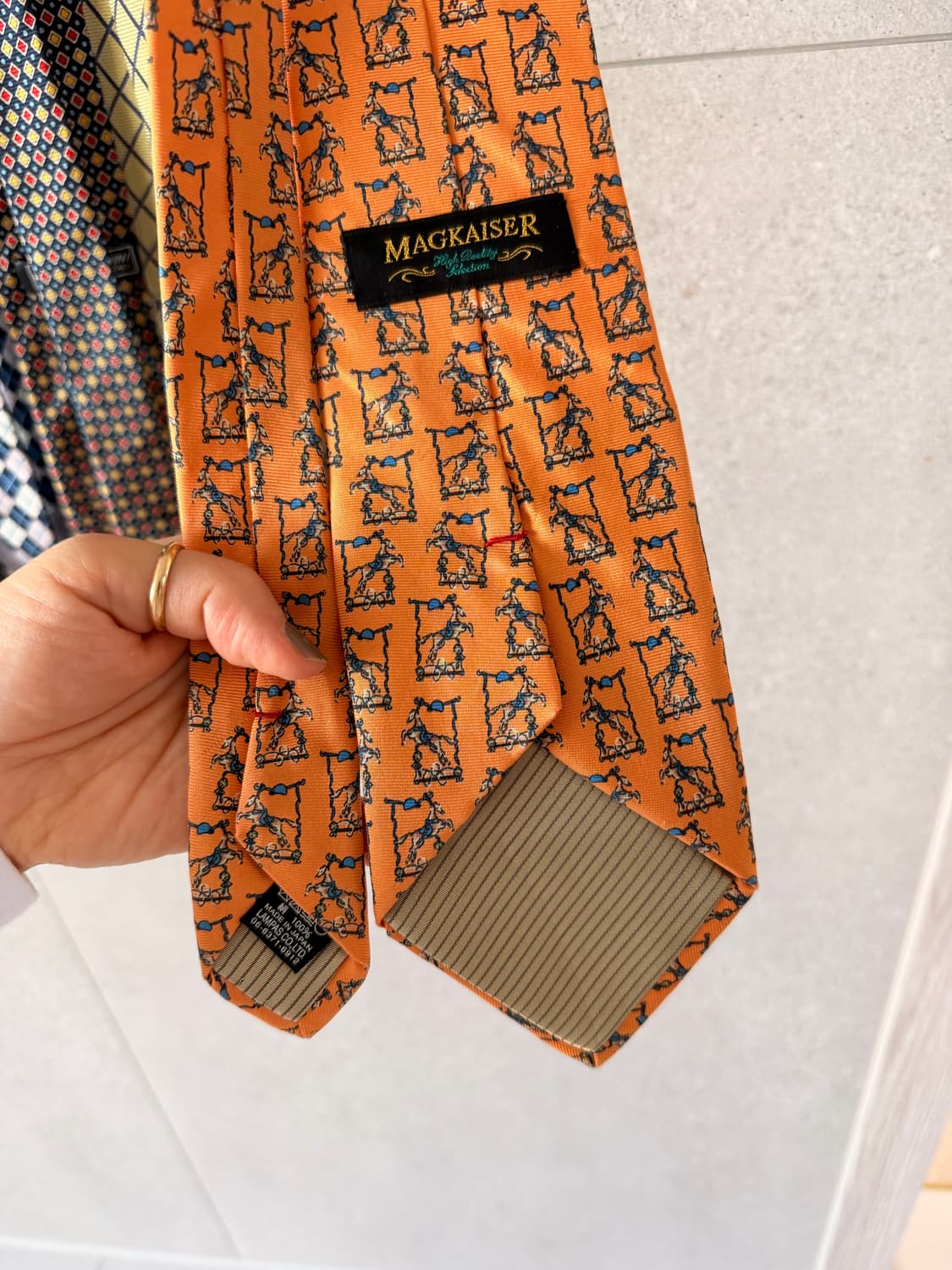 일본빈티지 실크 넥타이 발망 상품이미지7