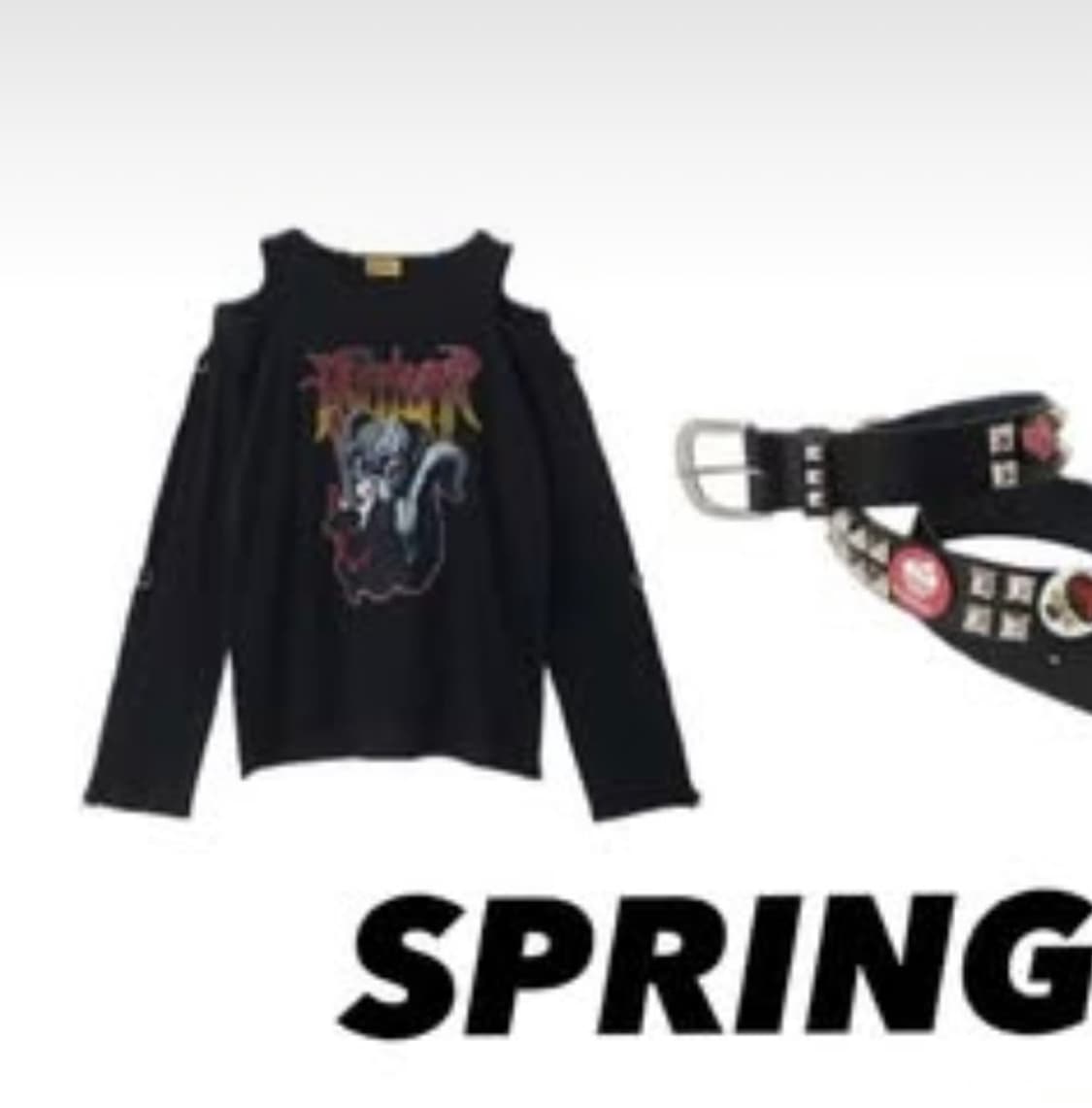 히스테릭글래머 메탈 스컹크 풀오버 블랙 상품이미지1