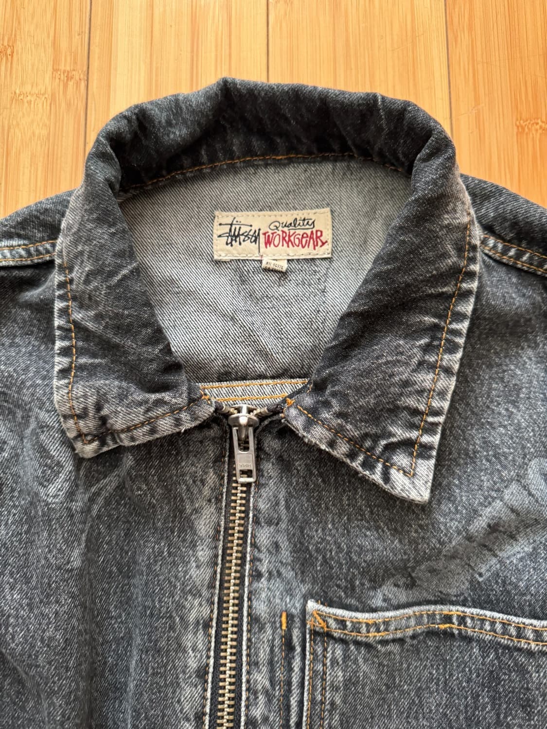 스투시 월드와이드 집 워크 자켓 블랙 상품이미지3