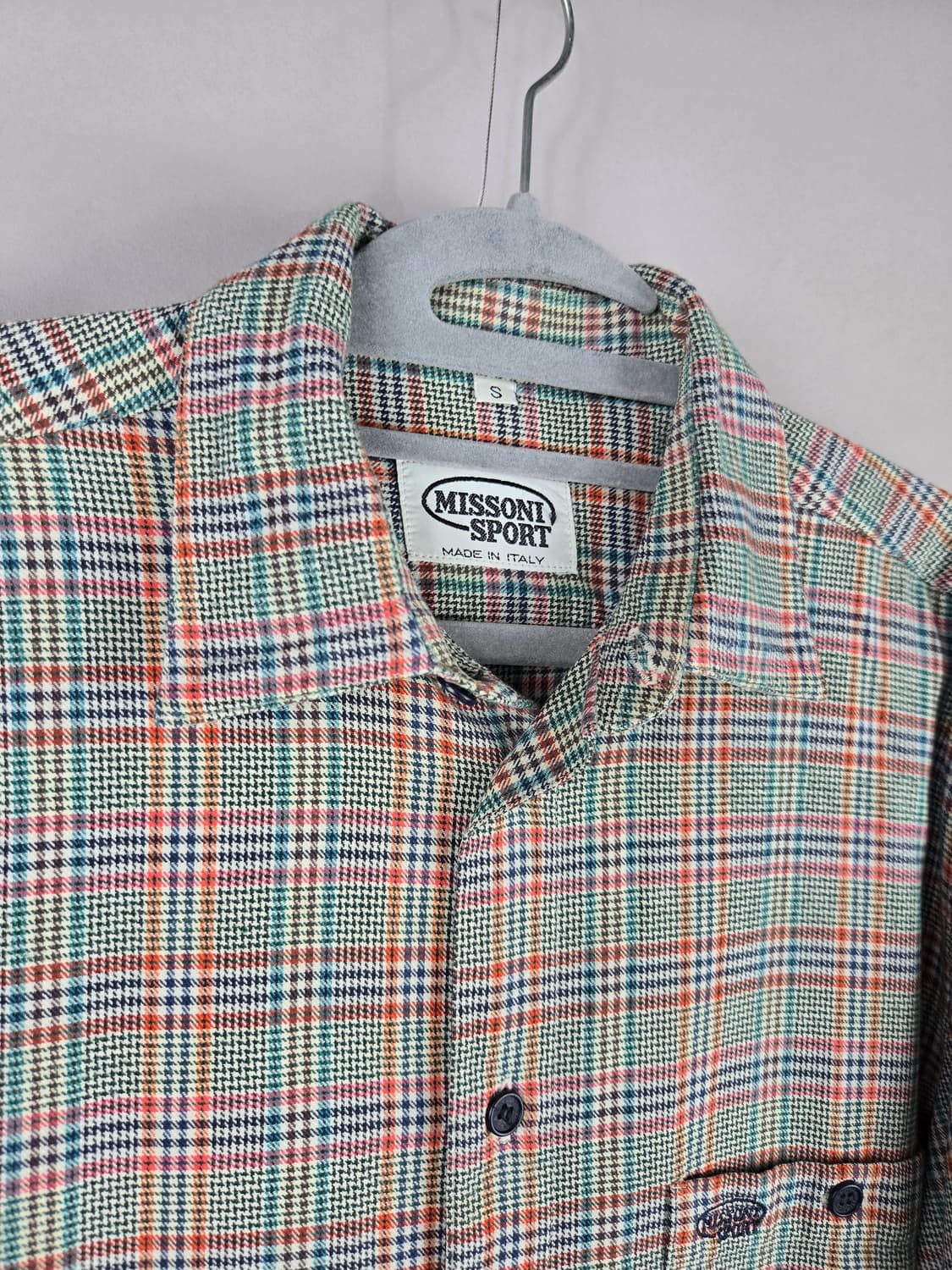 [무료배송]MISSONI 미쏘니 스포츠 S 남성 빈티지 긴팔 체크 셔츠 상품이미지2