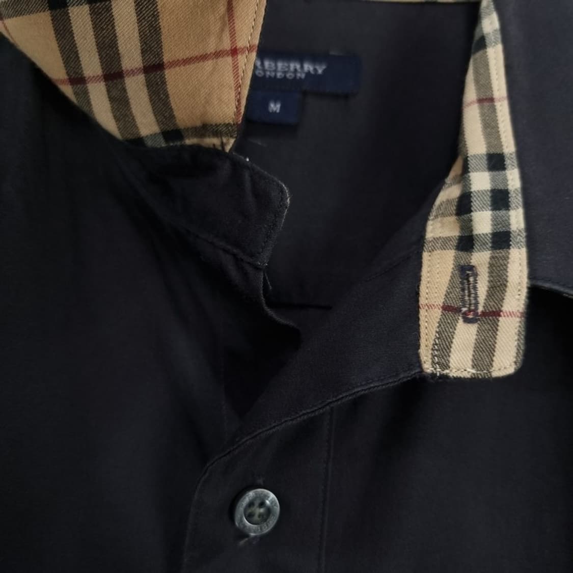 [버버리] 로고 자수 셔츠 블랙 M18400 상품이미지10