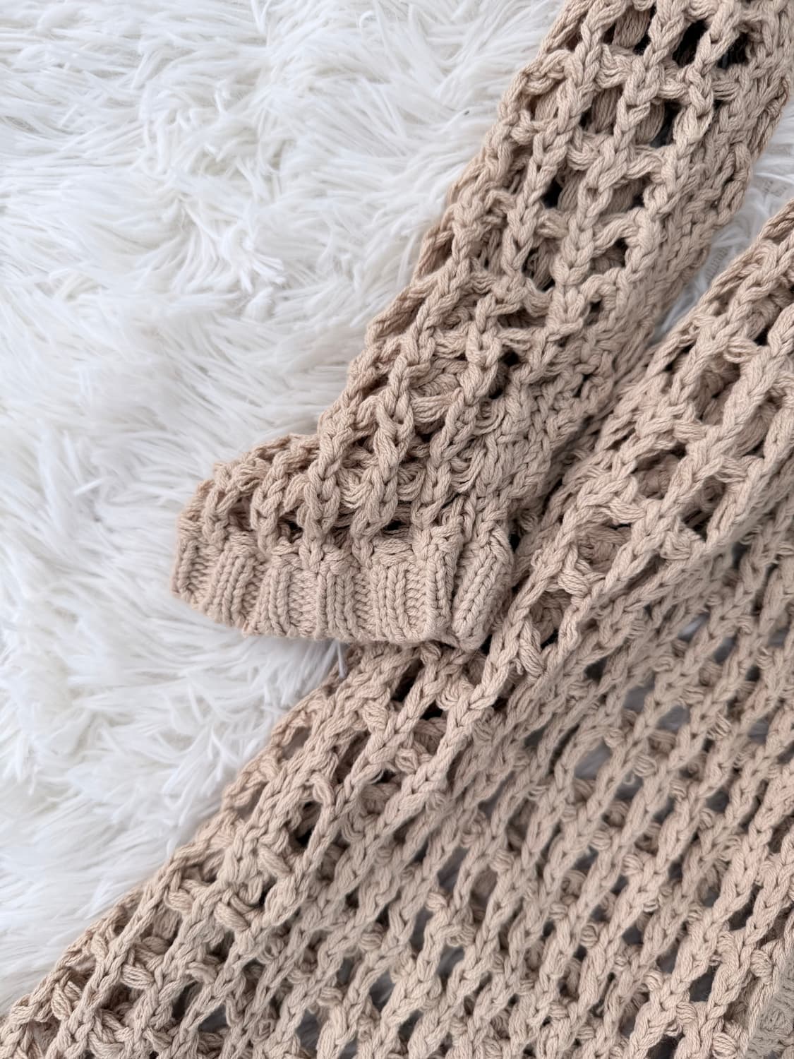 롱 크로쉐 니트 가디건 상품이미지3