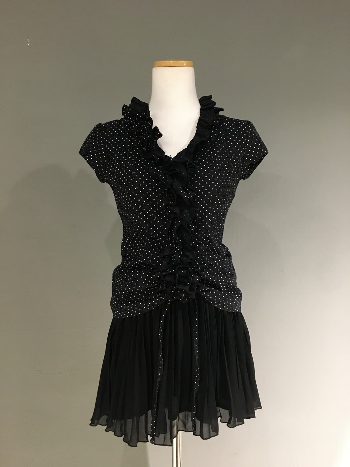 Naracamic dot pattern frill shirt 상품이미지1