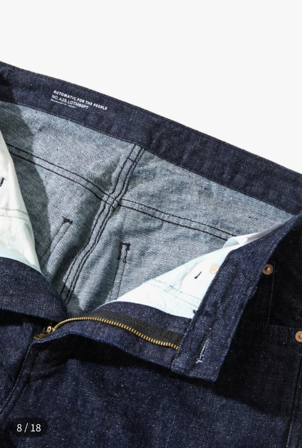 2) 오토메틱포더피플 인디고 데님 팬츠 상품이미지3