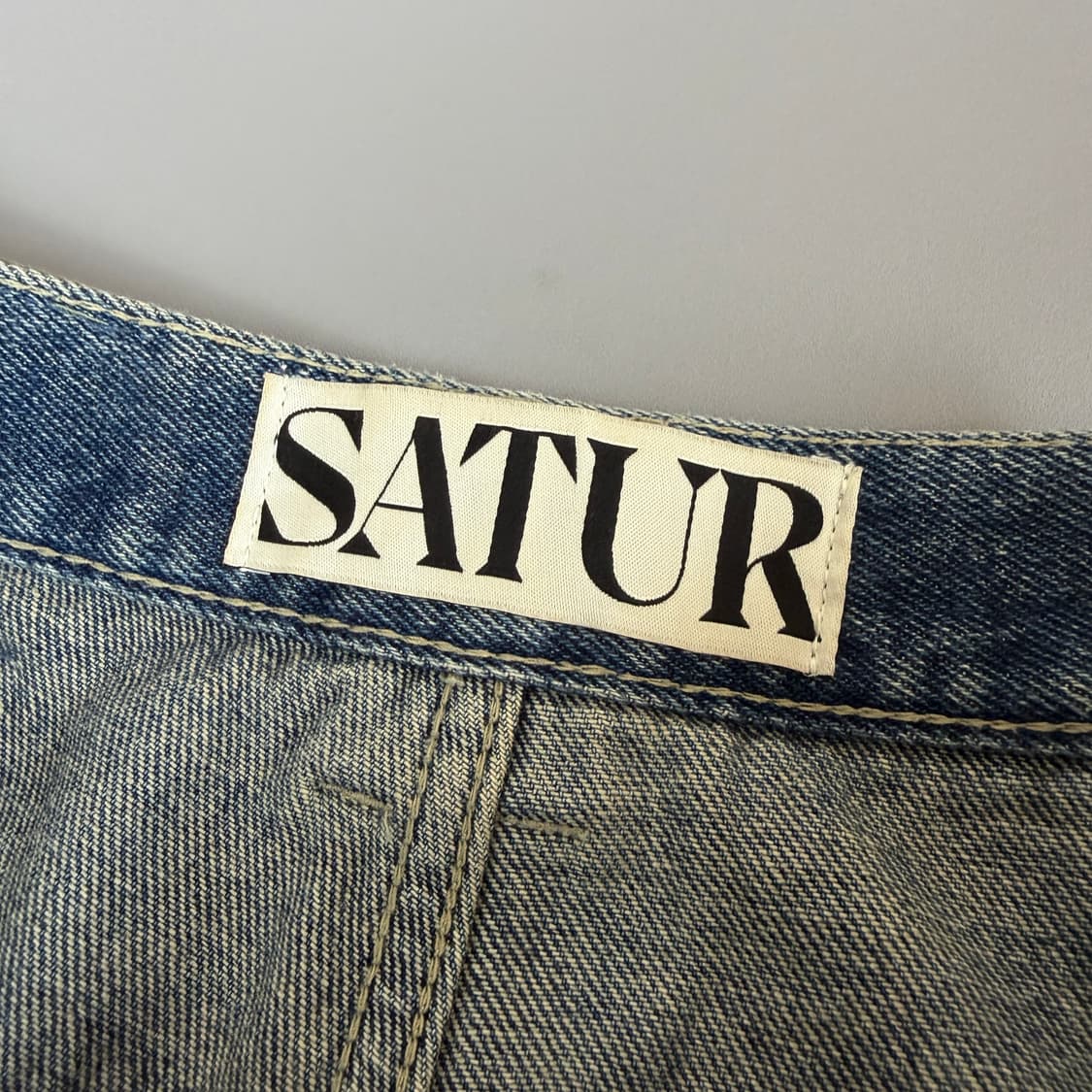 세터 중청 워싱 와이드 데님팬츠 S 상품이미지5