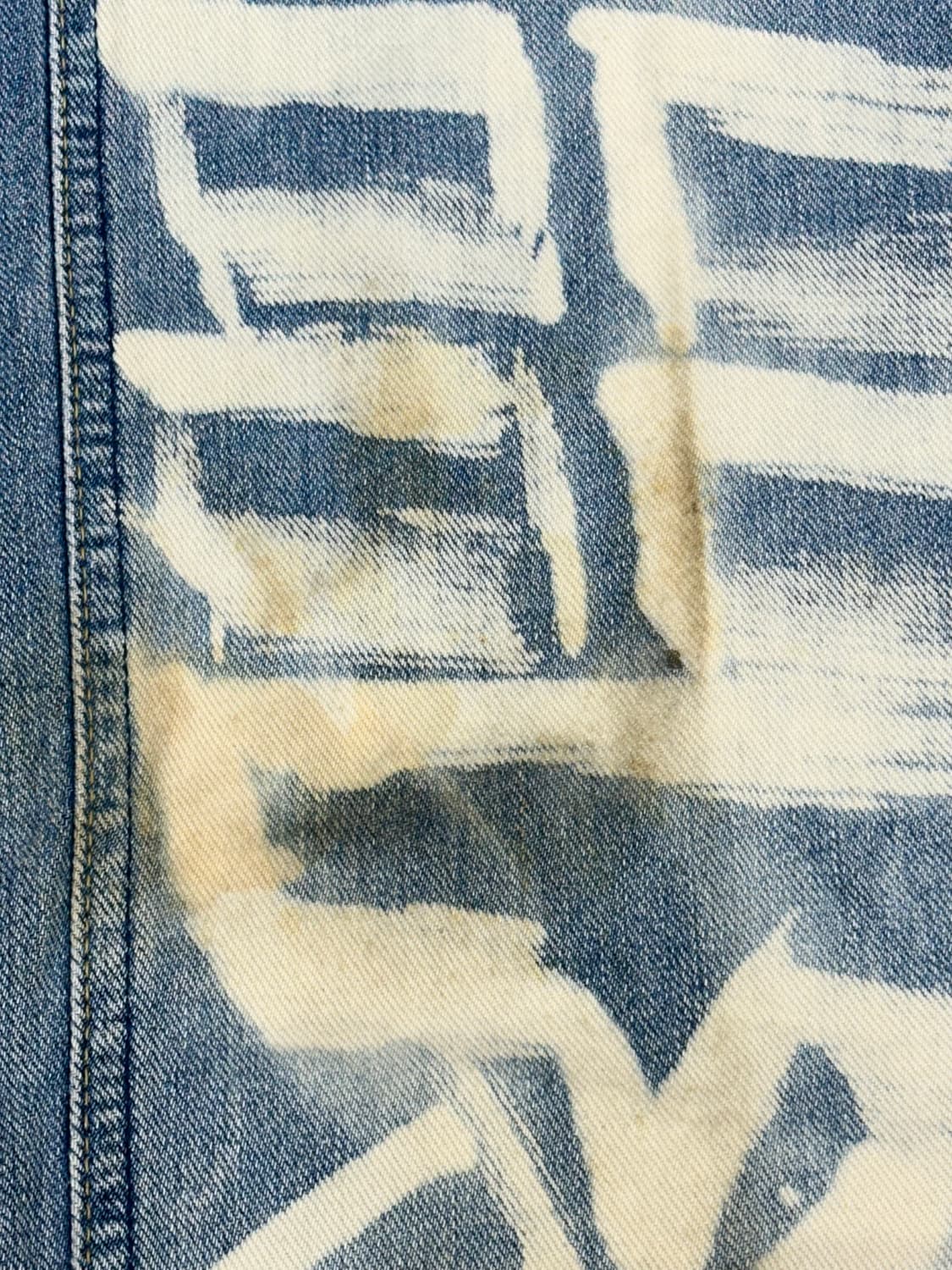 리 그래피티 프린팅 와이드 연청 데님 팬츠 청바지  상품이미지8