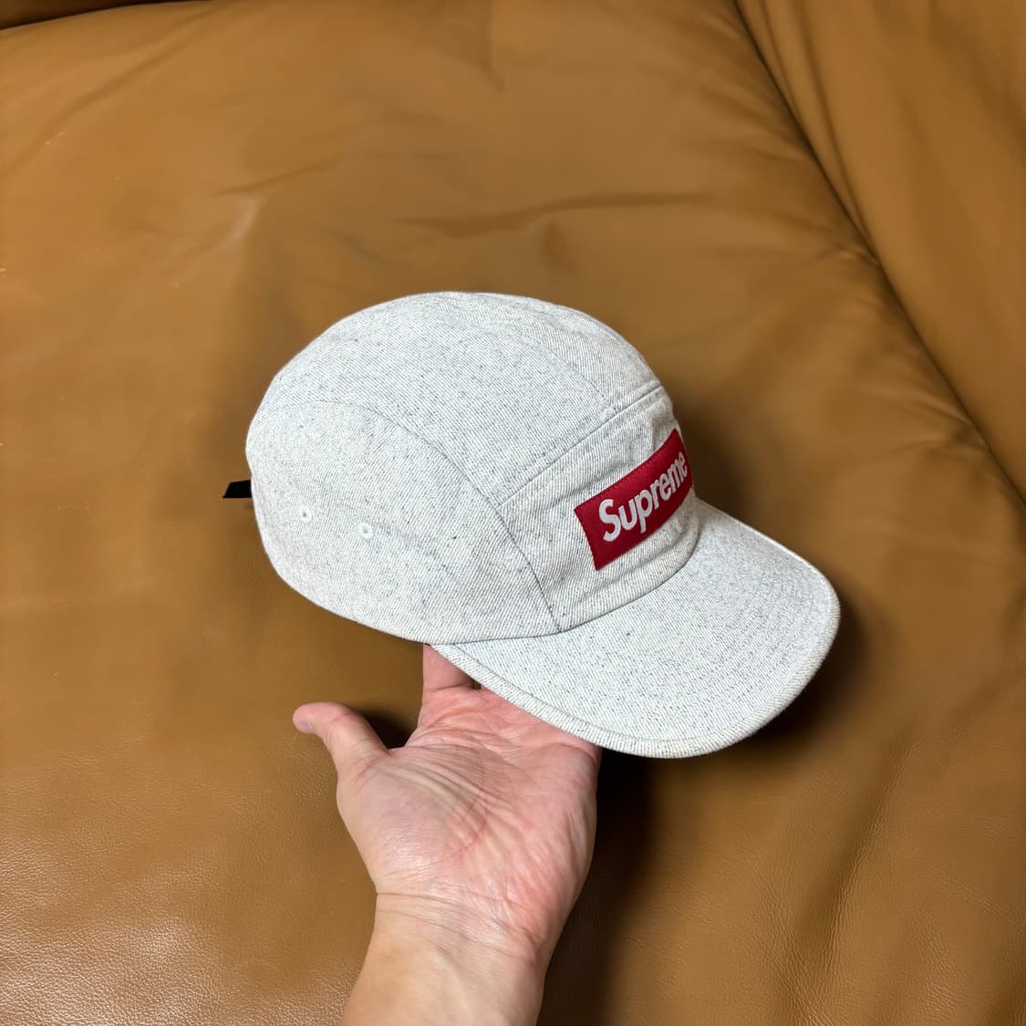 Supreme 슈프림 캠프캡 모자 Washed Denim Natural 상품이미지3